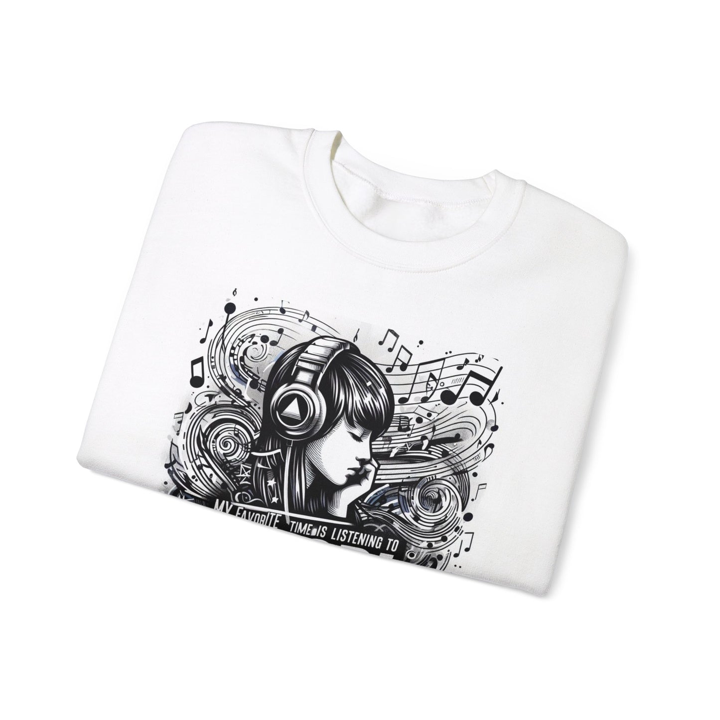 Listening To KPop - Unisex Heavy Blend™ Crewneck Sweatshirt