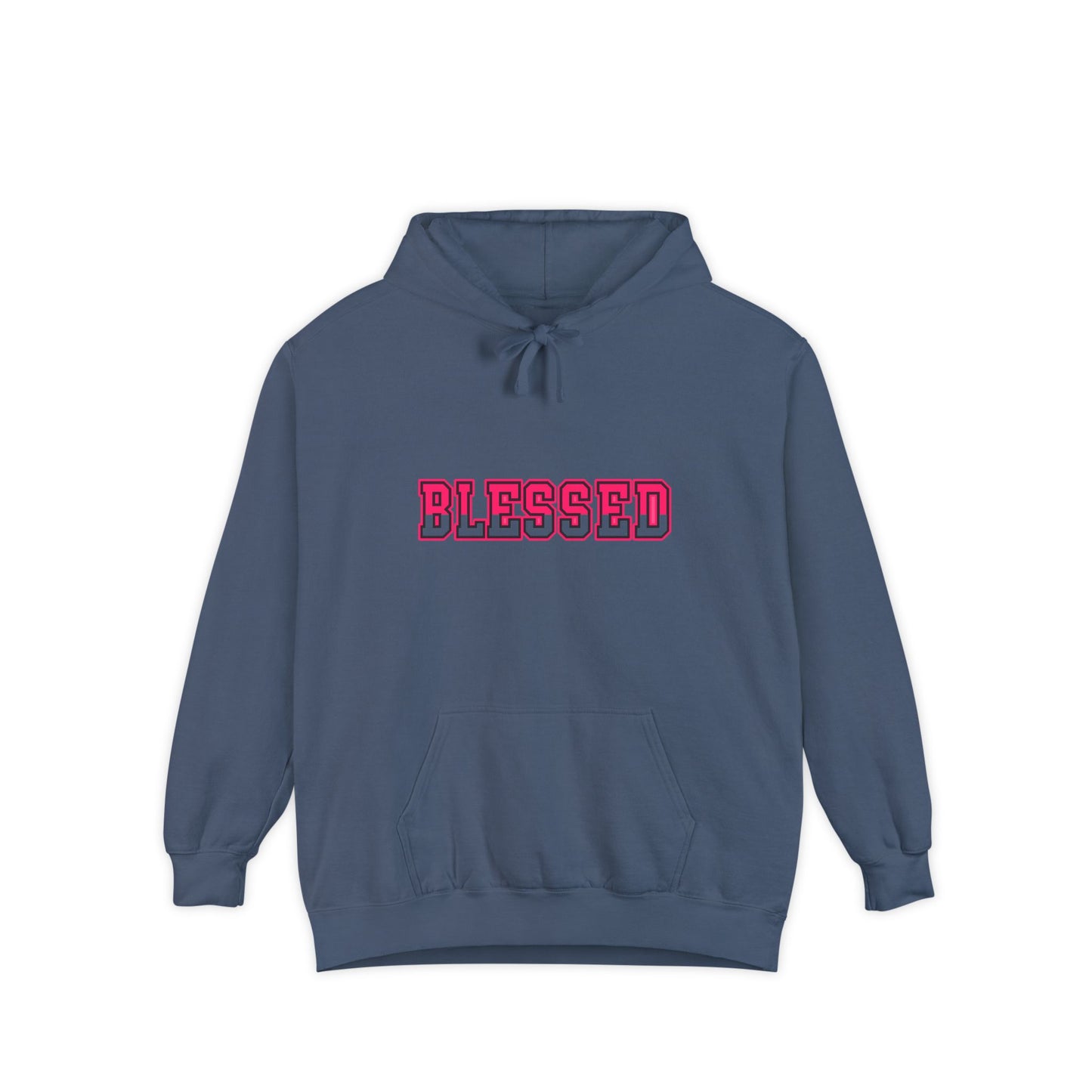 "Blessed" Unisex Garment-Dyed Hoodie | Cozy Gift for Spiritual Souls, Faith Sweatshirt, Everyday Comfort Wear