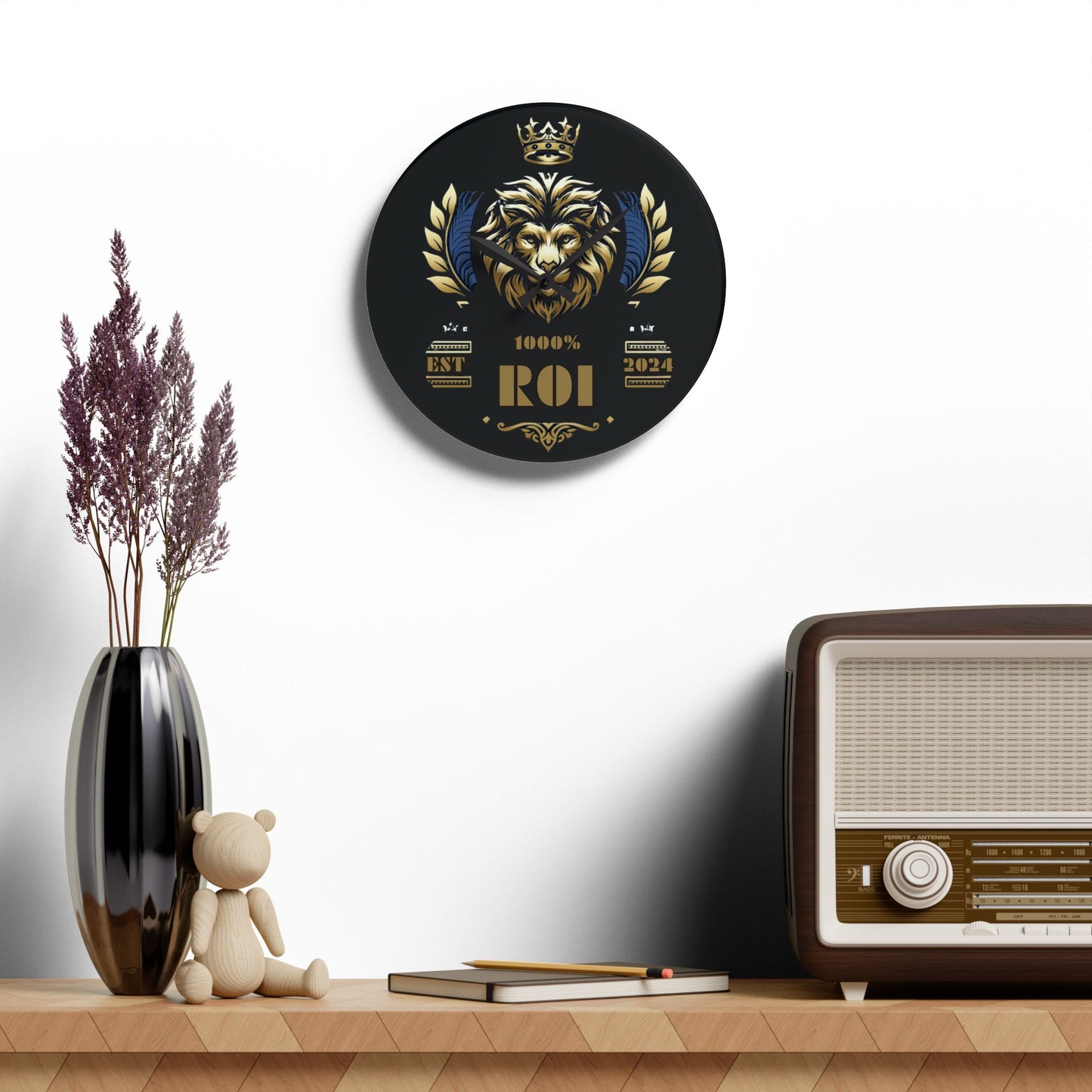 1000%ROI Acrylic Wall Clock