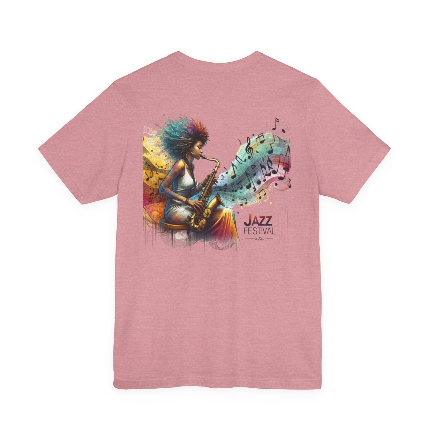 "Saxy Lady" Jazz Festival 2025 - Short Sleeve Tee - Both Sides Printed