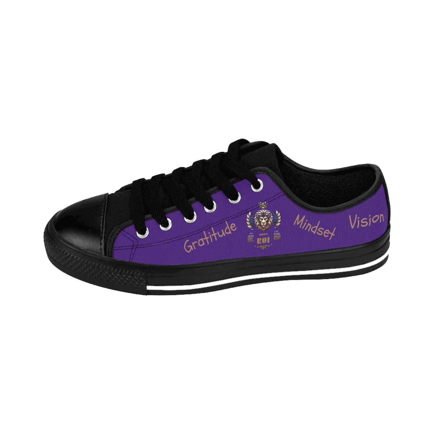1000%ROI Motivational Men's Sneakers In Purple