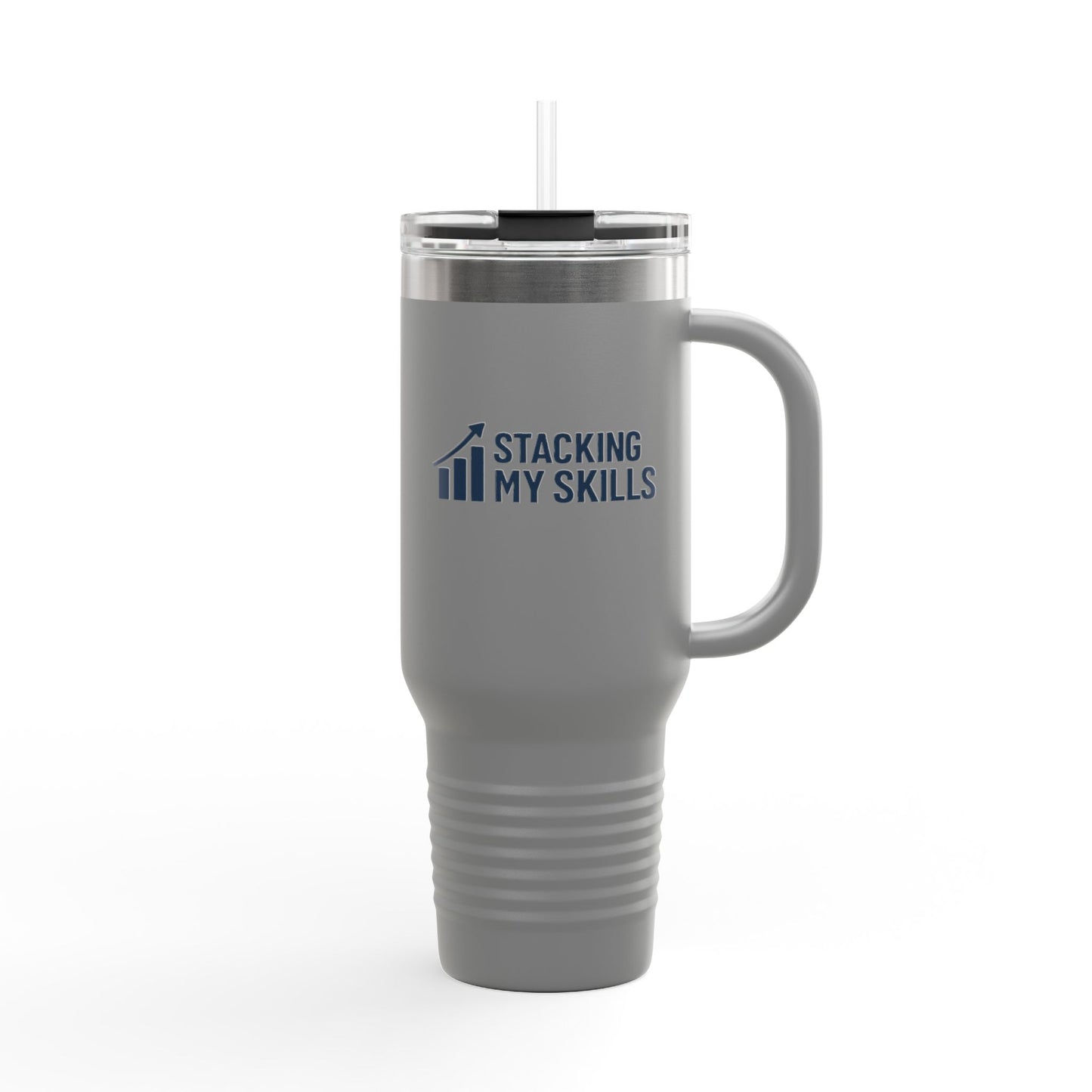 "Stacking My Skills" 40oz Stainless Steel, Motivational Travel Mug
