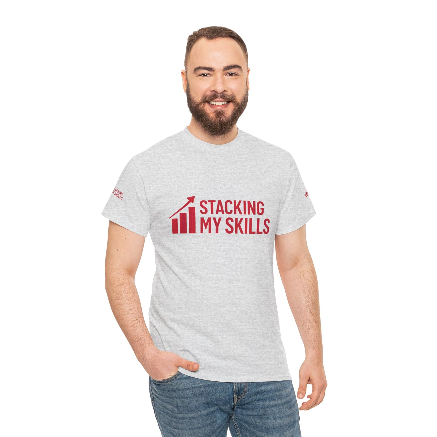 "Stacking My Skills" for Personal Growth, Motivational Tee