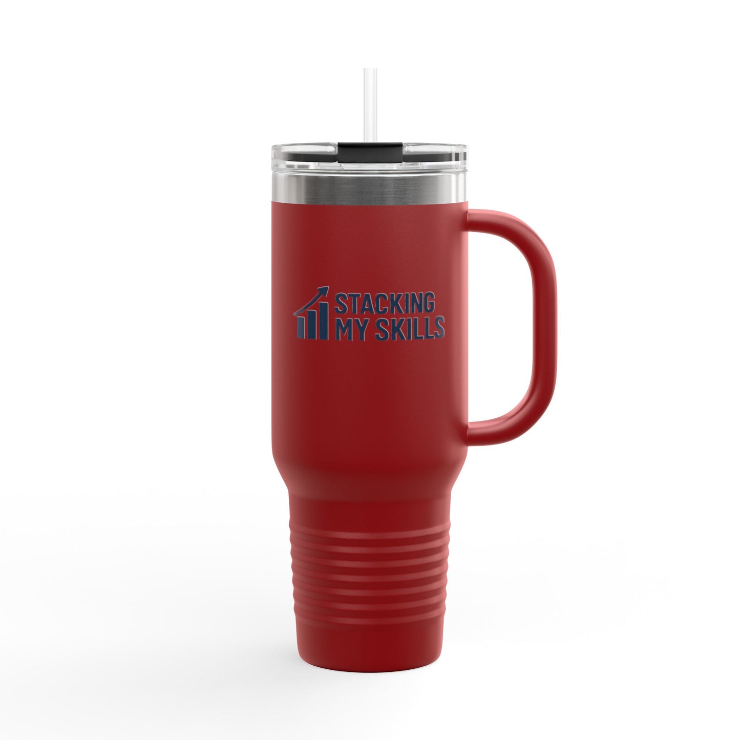 "Stacking My Skills" 40oz Stainless Steel, Motivational Travel Mug