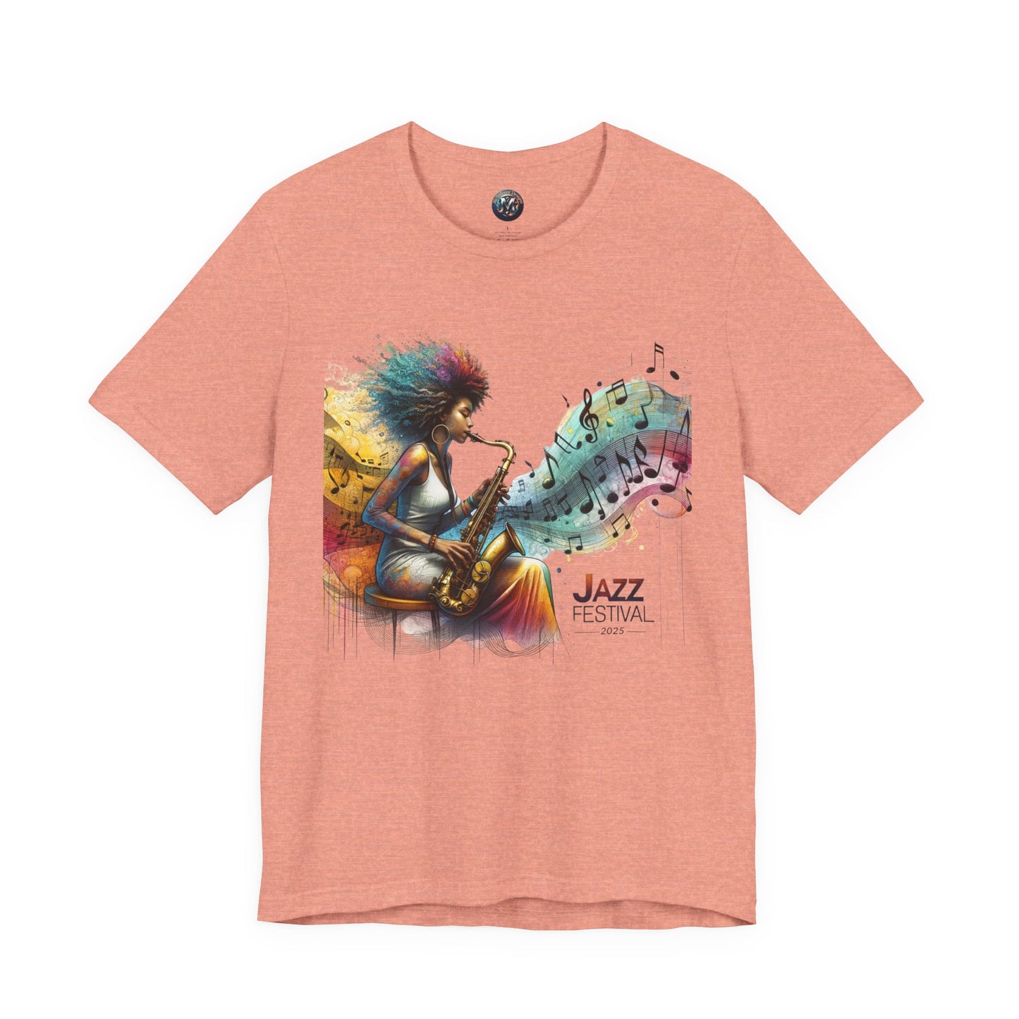 "Saxy Lady" Jazz Festival 2025 - Short Sleeve Tee - Both Sides Printed