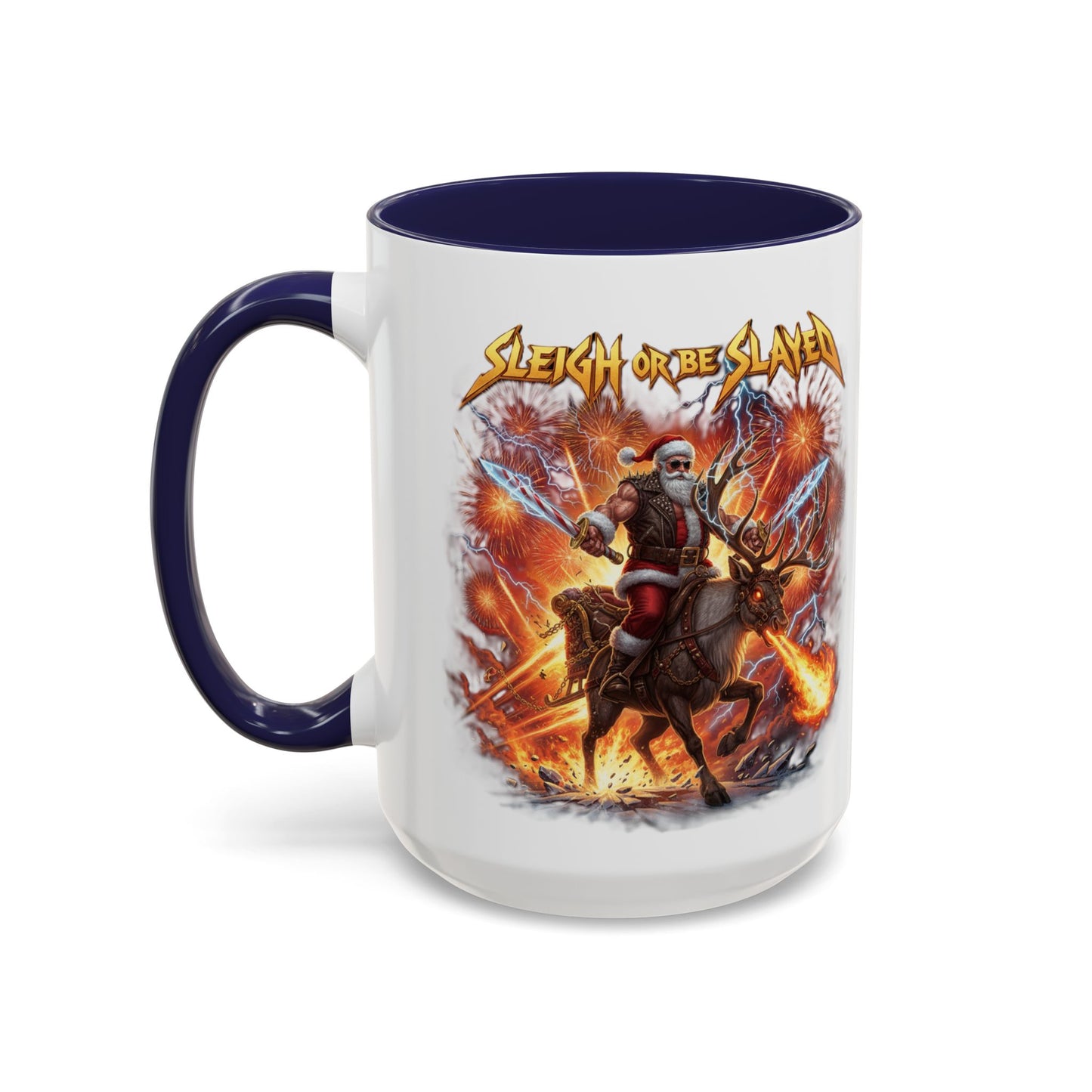 "Sleigh or Be Slayed" Mug | Ceramic Coffee Cup | Holiday Mug