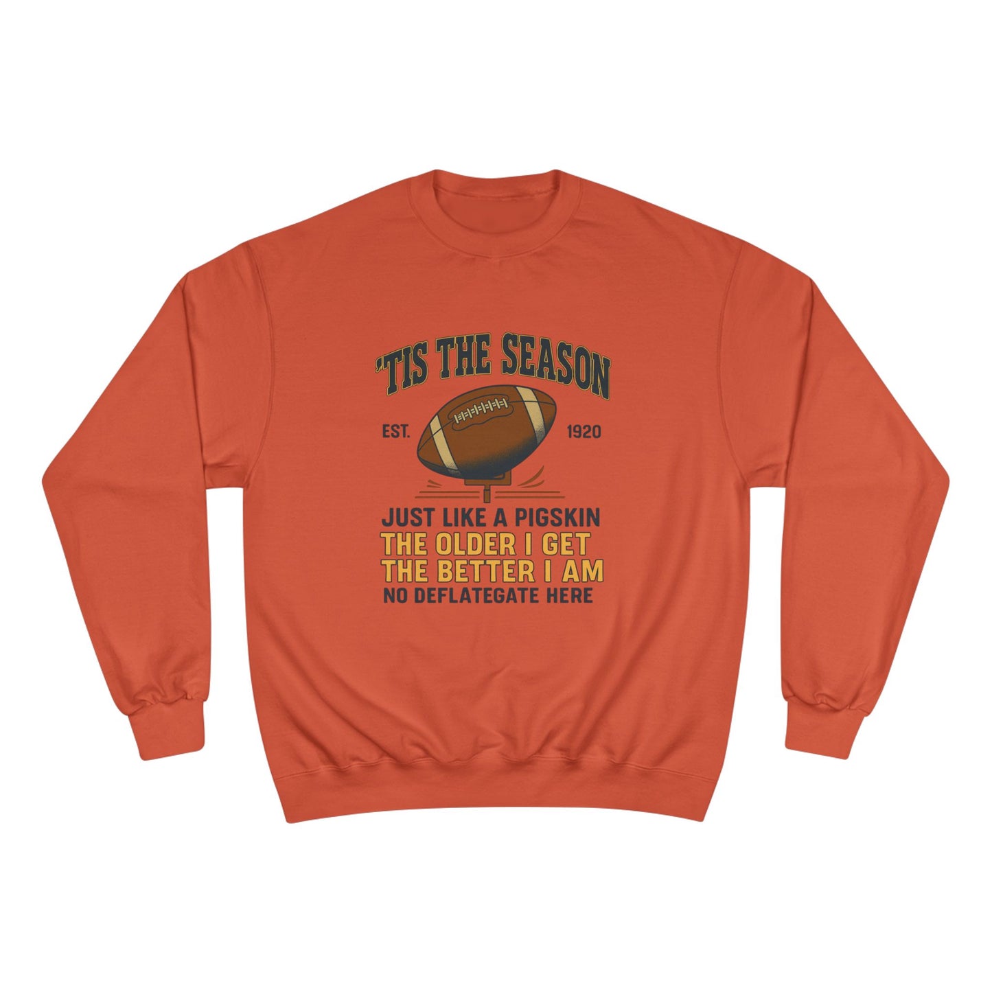 Champion Sweatshirt - 'TIS THE SEASON - Football Lover's Cozy Gift, Perfect for Holidays, Tailgating, Sports Fan Apparel, Humorous Sweatshirt