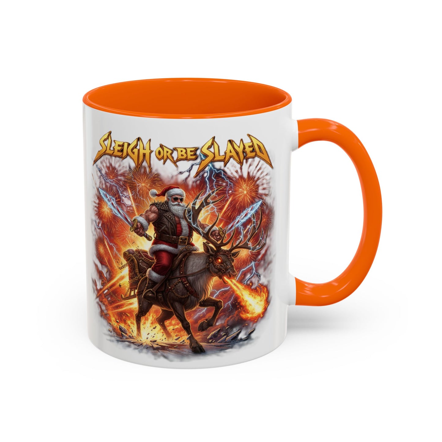 "Sleigh or Be Slayed" Mug | Ceramic Coffee Cup | Holiday Mug