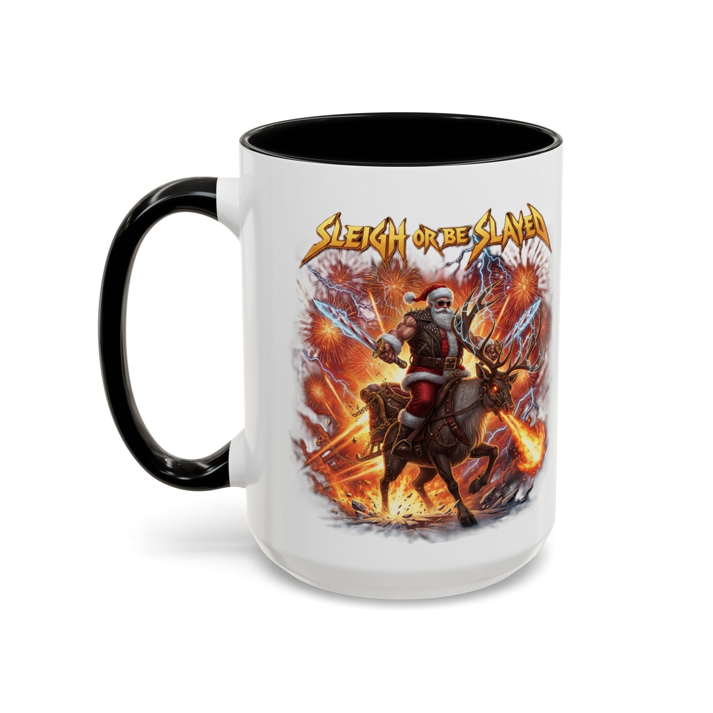 "Sleigh or Be Slayed" Mug | Ceramic Coffee Cup | Holiday Mug