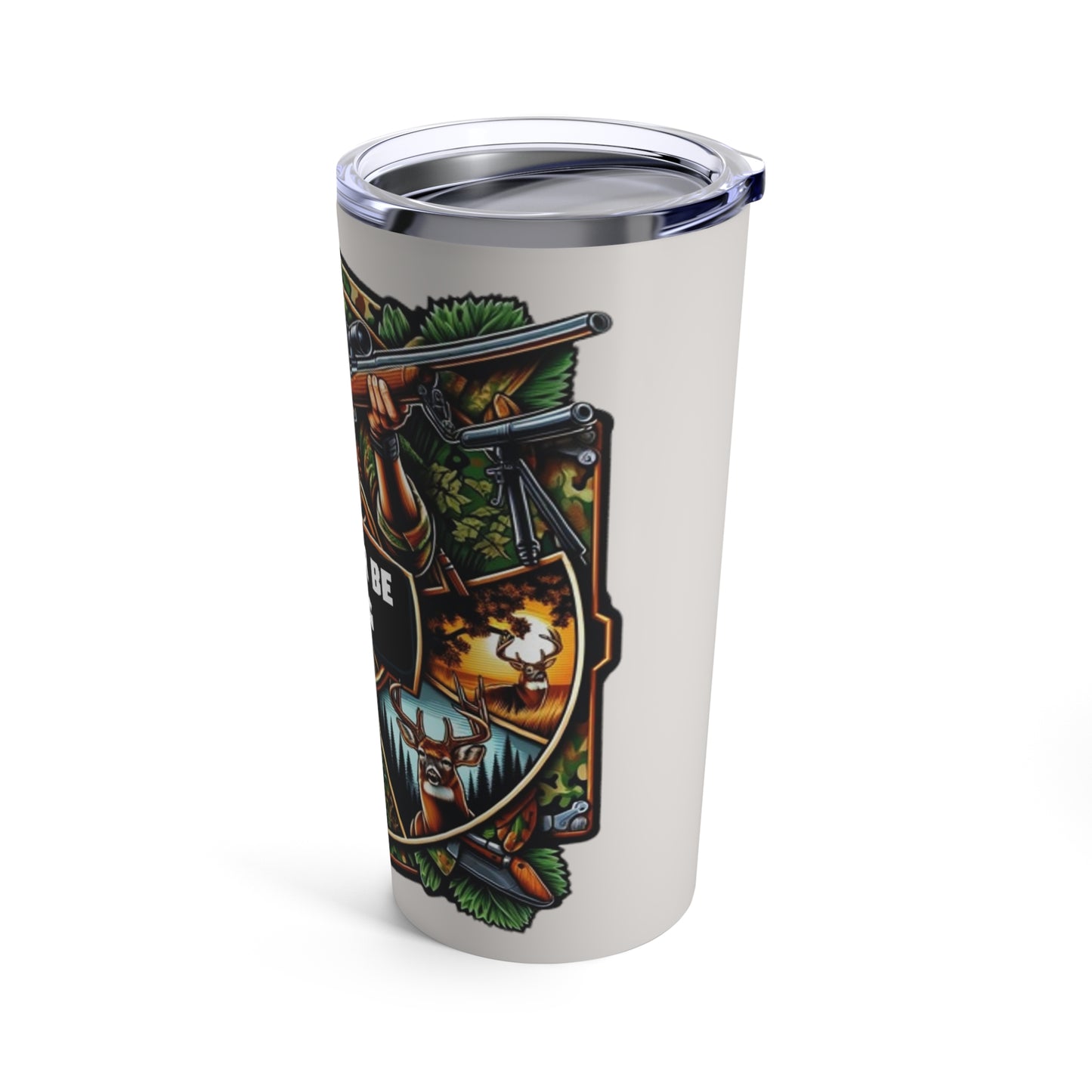 I'd Rather Be Hunting - 20oz Light Grey Tumbler