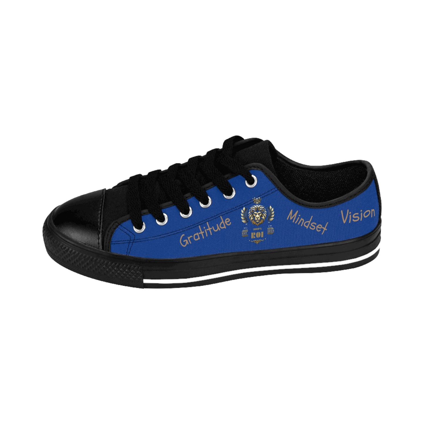 1000%ROI Motivational Men's Sneakers In Dark Blue