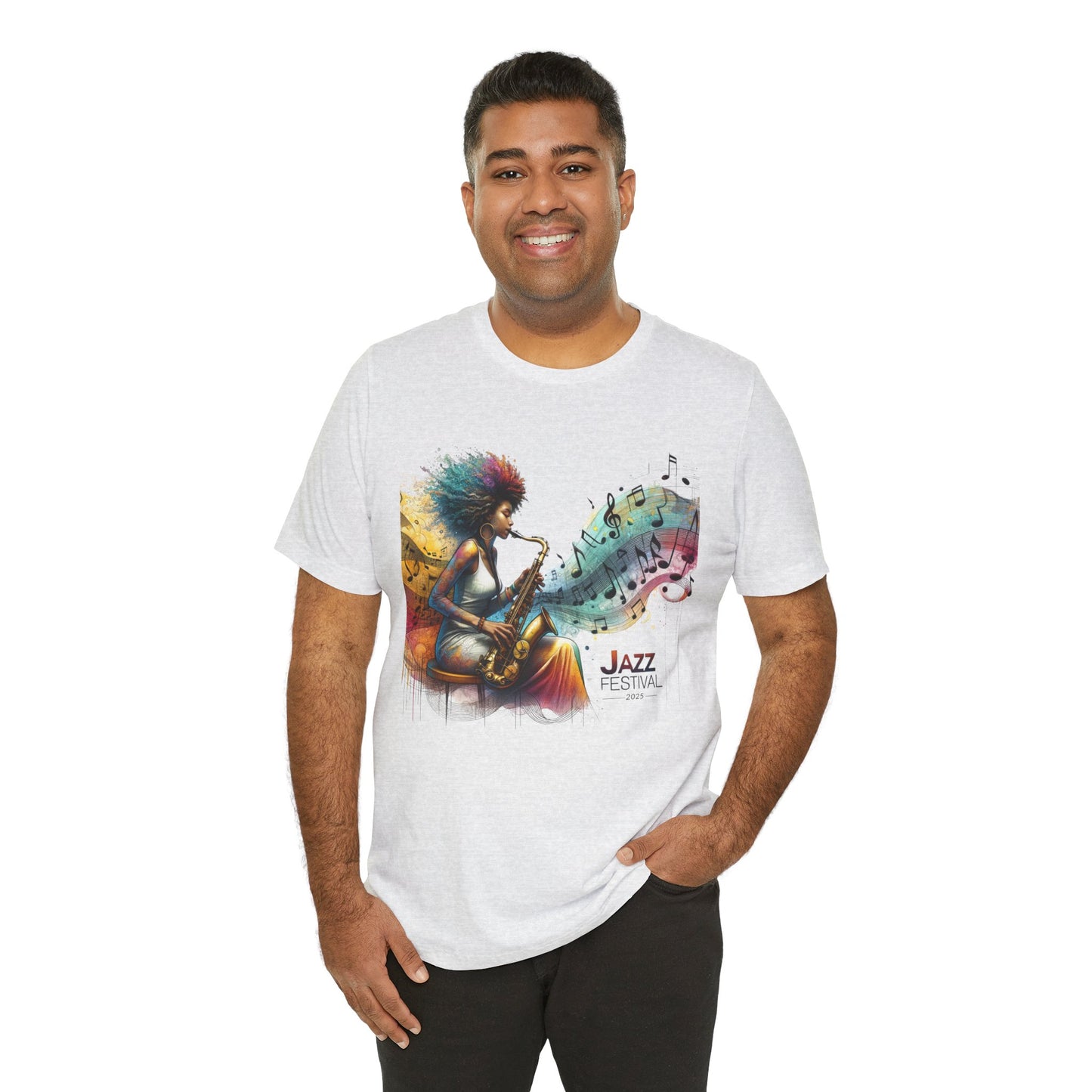 "Saxy Lady" Jazz Festival 2025 - Short Sleeve Tee - Both Sides Printed