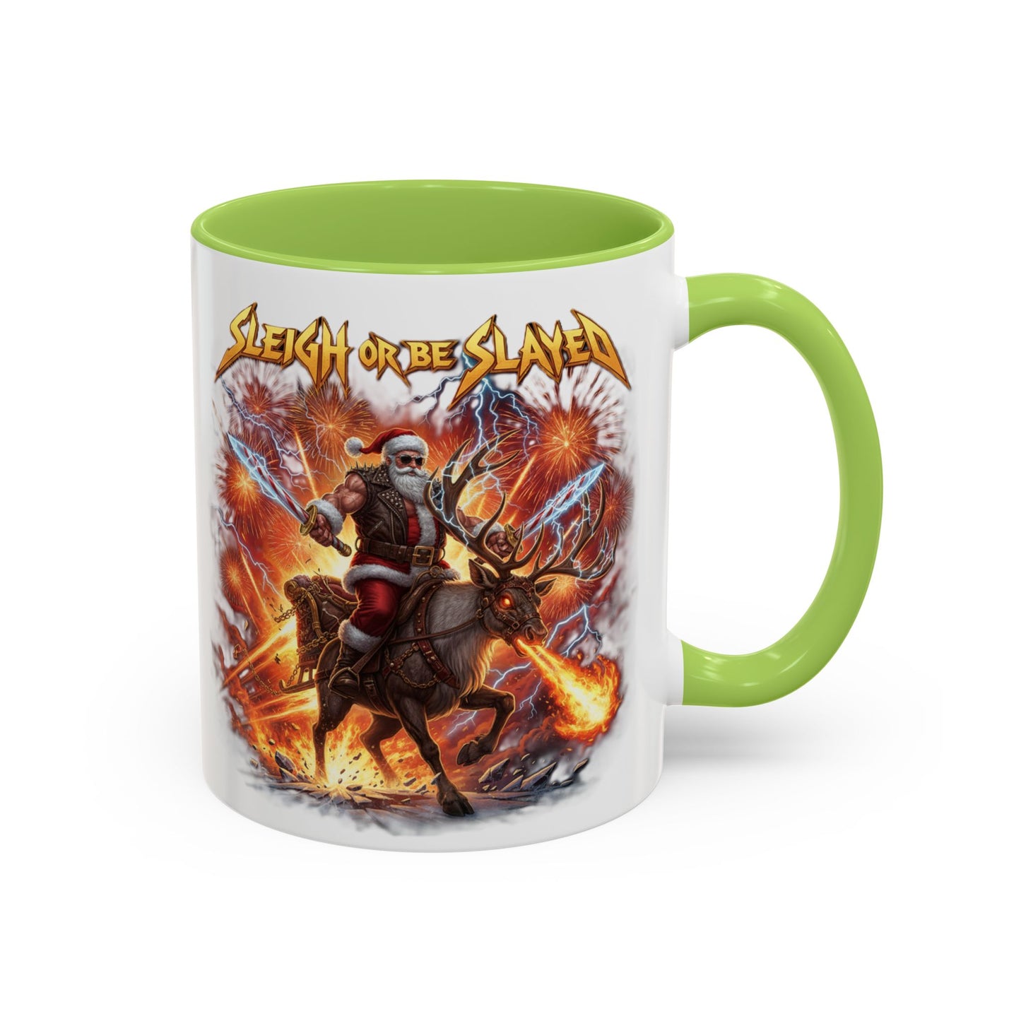 "Sleigh or Be Slayed" Mug | Ceramic Coffee Cup | Holiday Mug