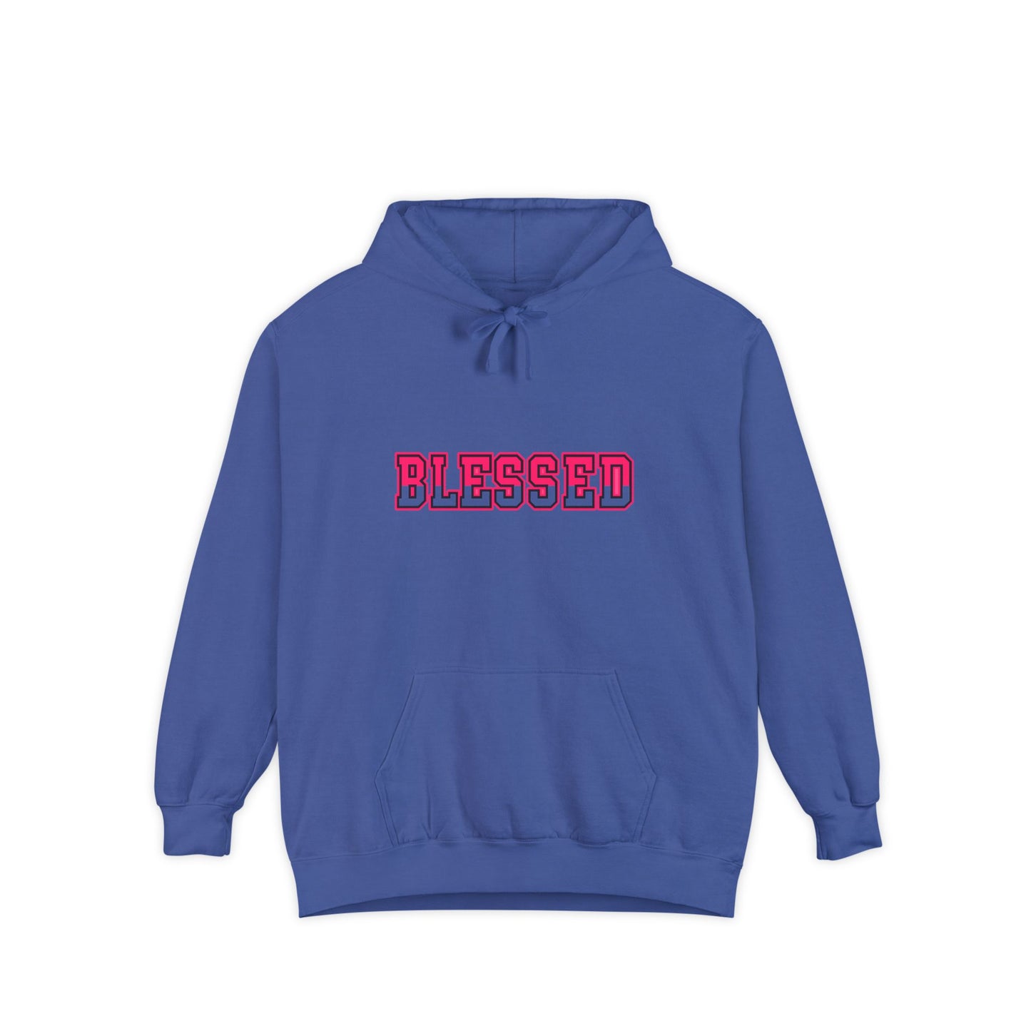 "Blessed" Unisex Garment-Dyed Hoodie | Cozy Gift for Spiritual Souls, Faith Sweatshirt, Everyday Comfort Wear