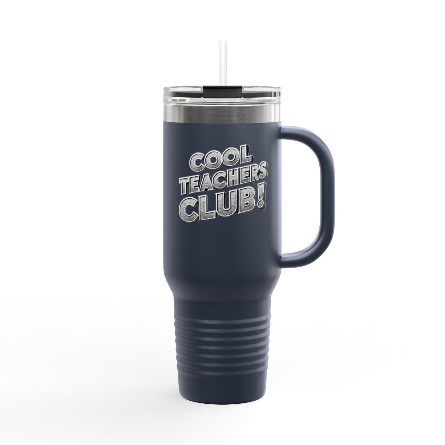 Cool Teacher's Club, Spill-proof, 40oz Stainless Steel Insulated Travel Mug