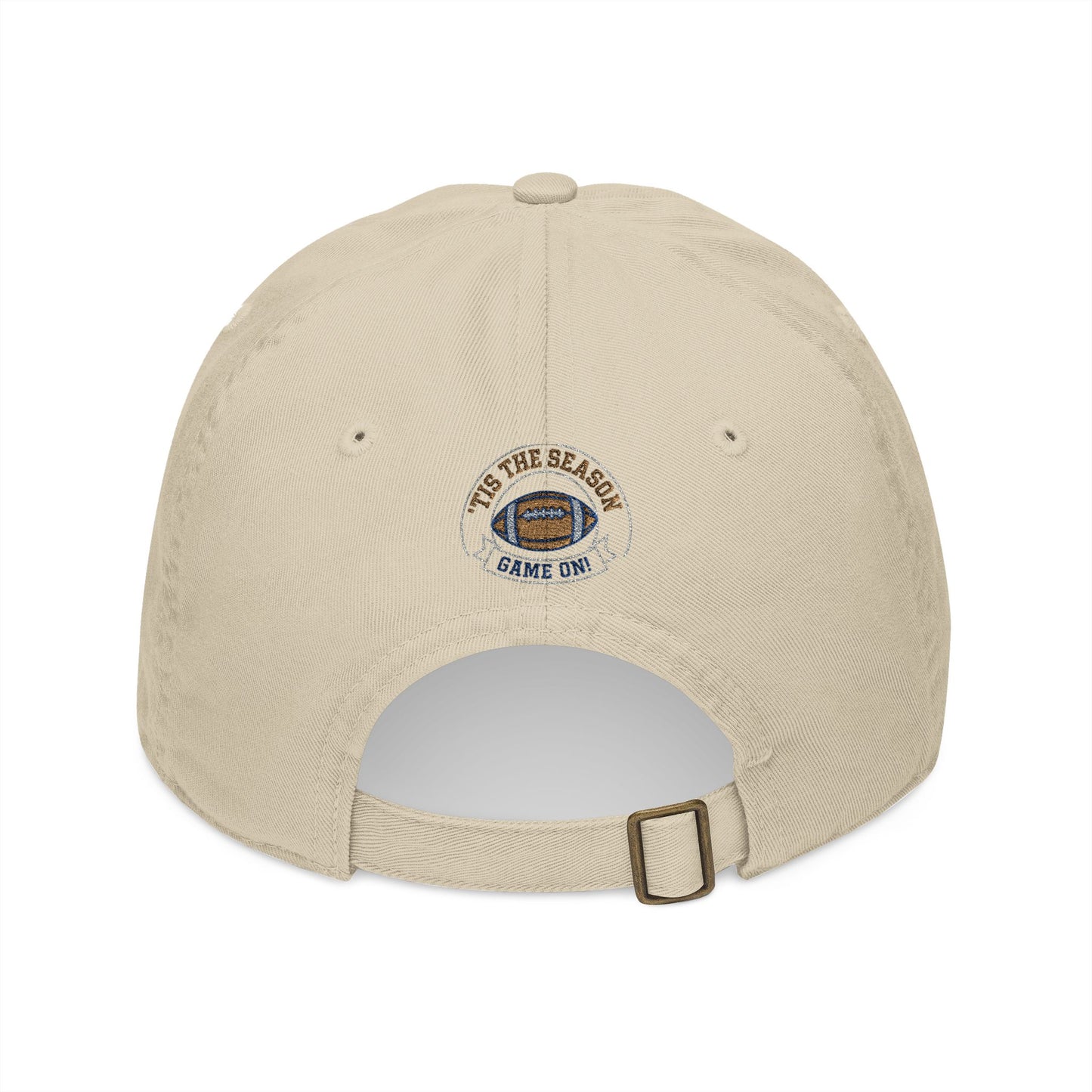'TIS THE SEASON - GAME ON" Organic Embroidered Cap - Perfect for Sports Fans, Casual Outings, Gifts, Summer Wear, and Outdoor Adventures