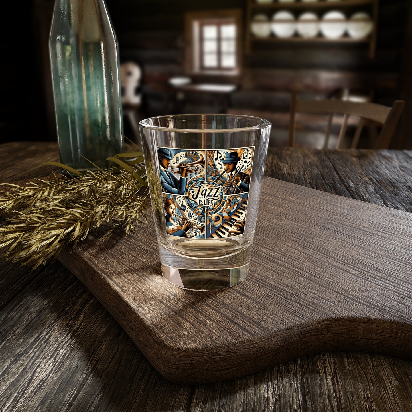 Jazz Is Life Shot Glass, 1.5oz
