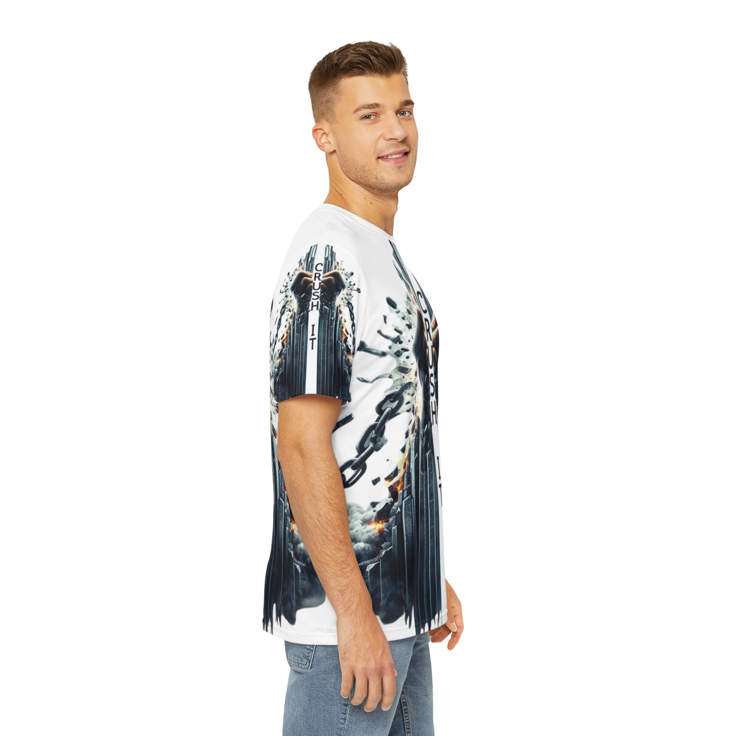 CRUSH IT! -Men's Polyester Tee - White