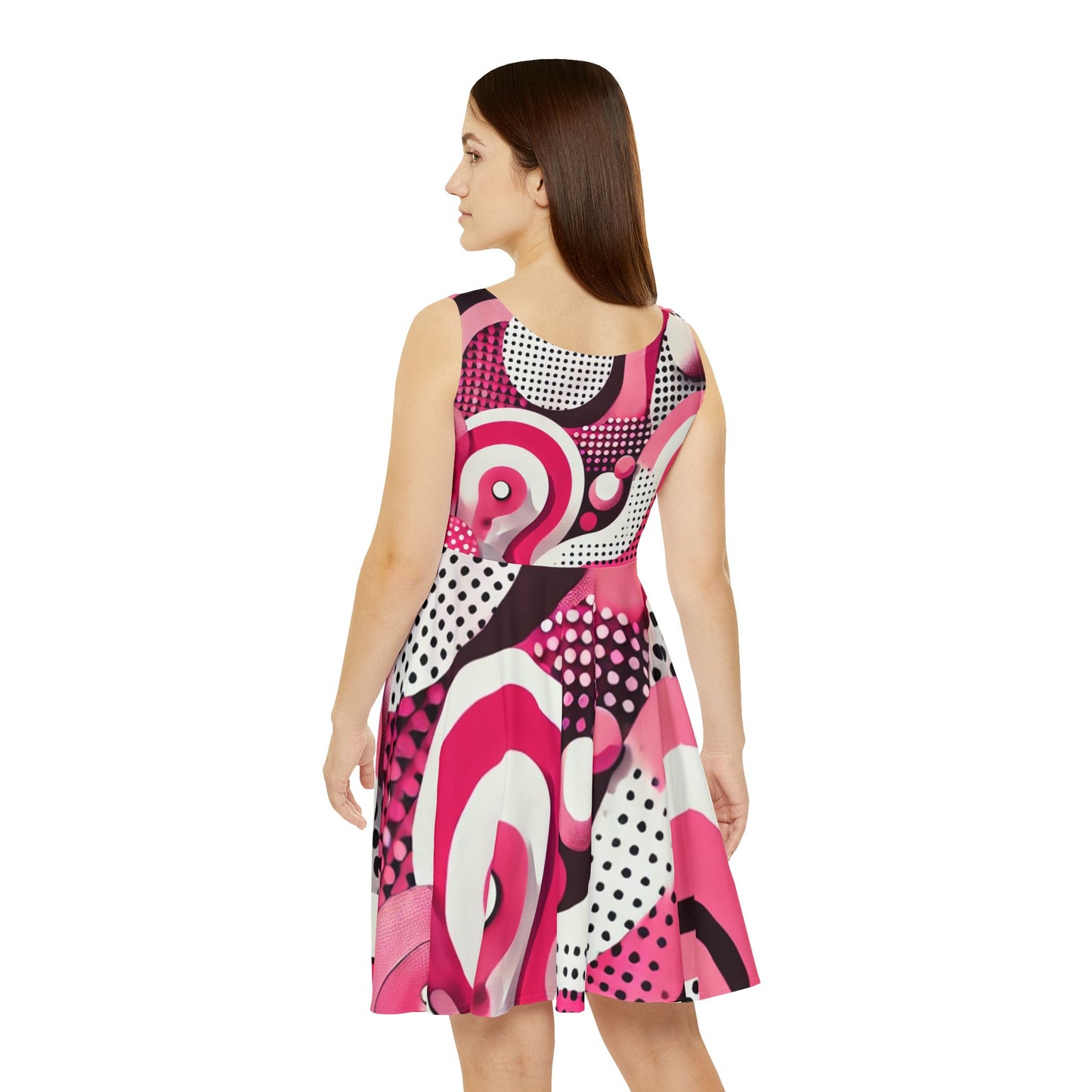 Pink Splash Skater Dress