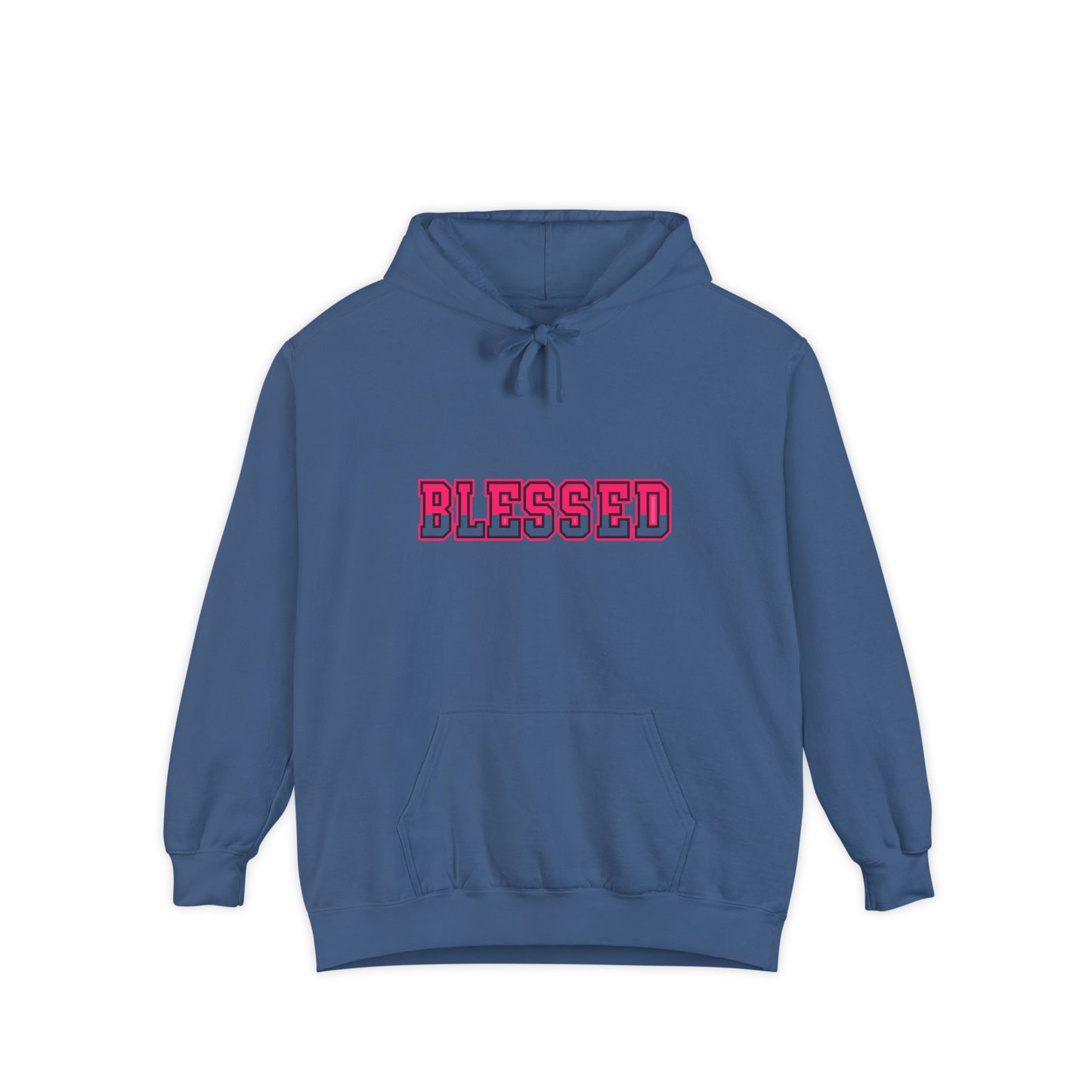 "Blessed" Unisex Garment-Dyed Hoodie | Cozy Gift for Spiritual Souls, Faith Sweatshirt, Everyday Comfort Wear