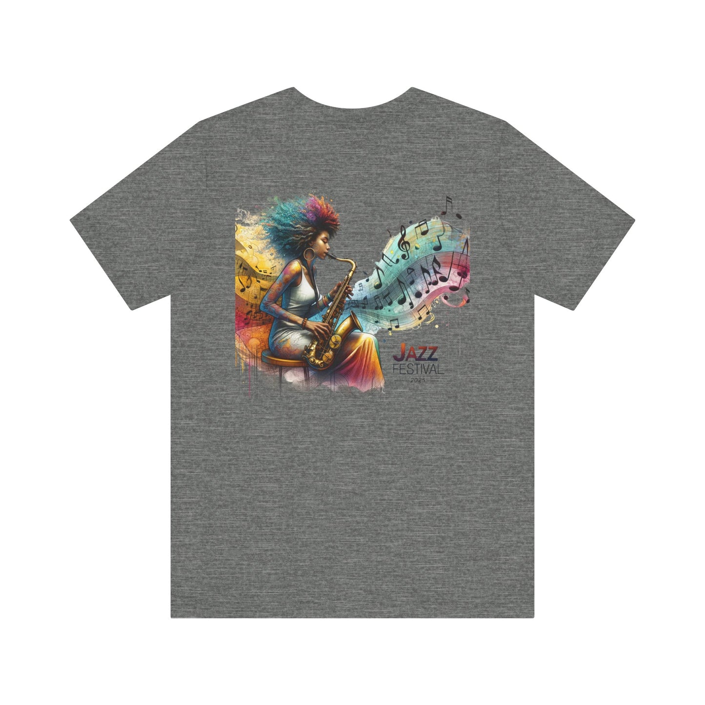 "Saxy Lady" Jazz Festival 2025 - Short Sleeve Tee - Both Sides Printed