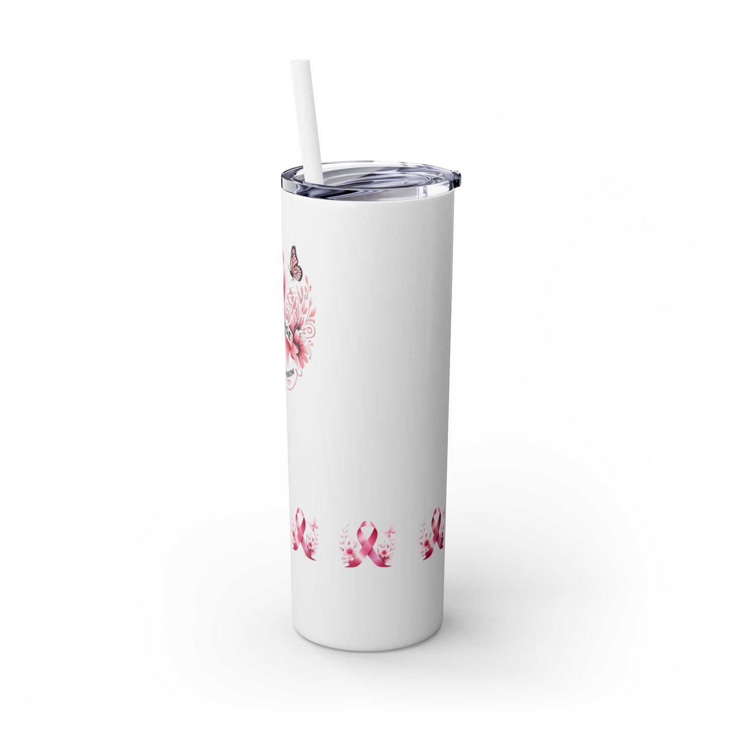 Breast Cancer Awareness Skinny Tumbler with Straw, 20oz