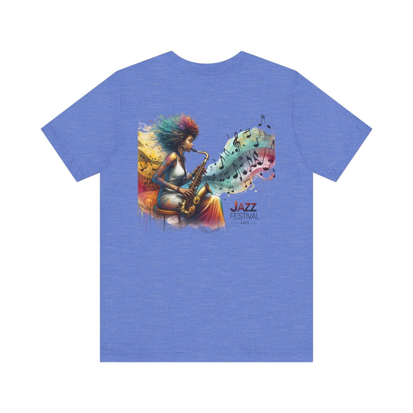 "Saxy Lady" Jazz Festival 2025 - Short Sleeve Tee - Both Sides Printed