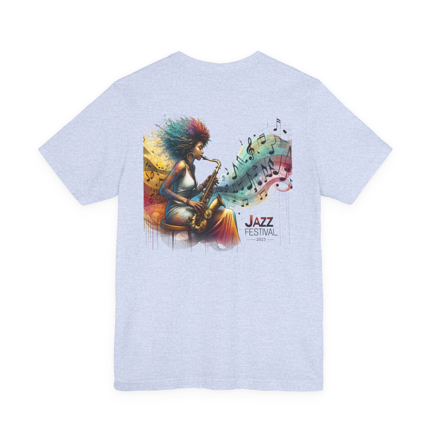 "Saxy Lady" Jazz Festival 2025 - Short Sleeve Tee - Both Sides Printed