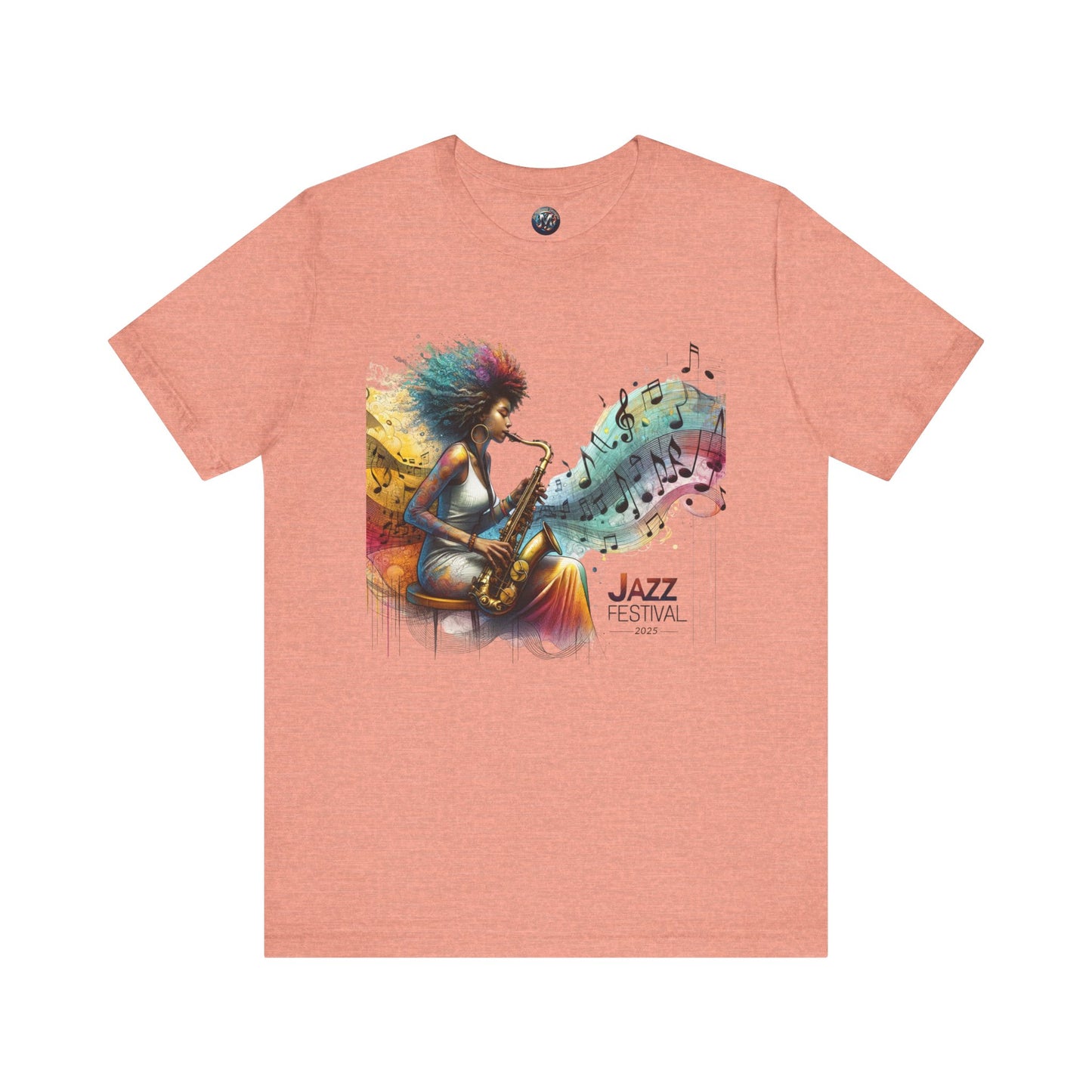 "Saxy Lady" Jazz Festival 2025 - Short Sleeve Tee - Both Sides Printed