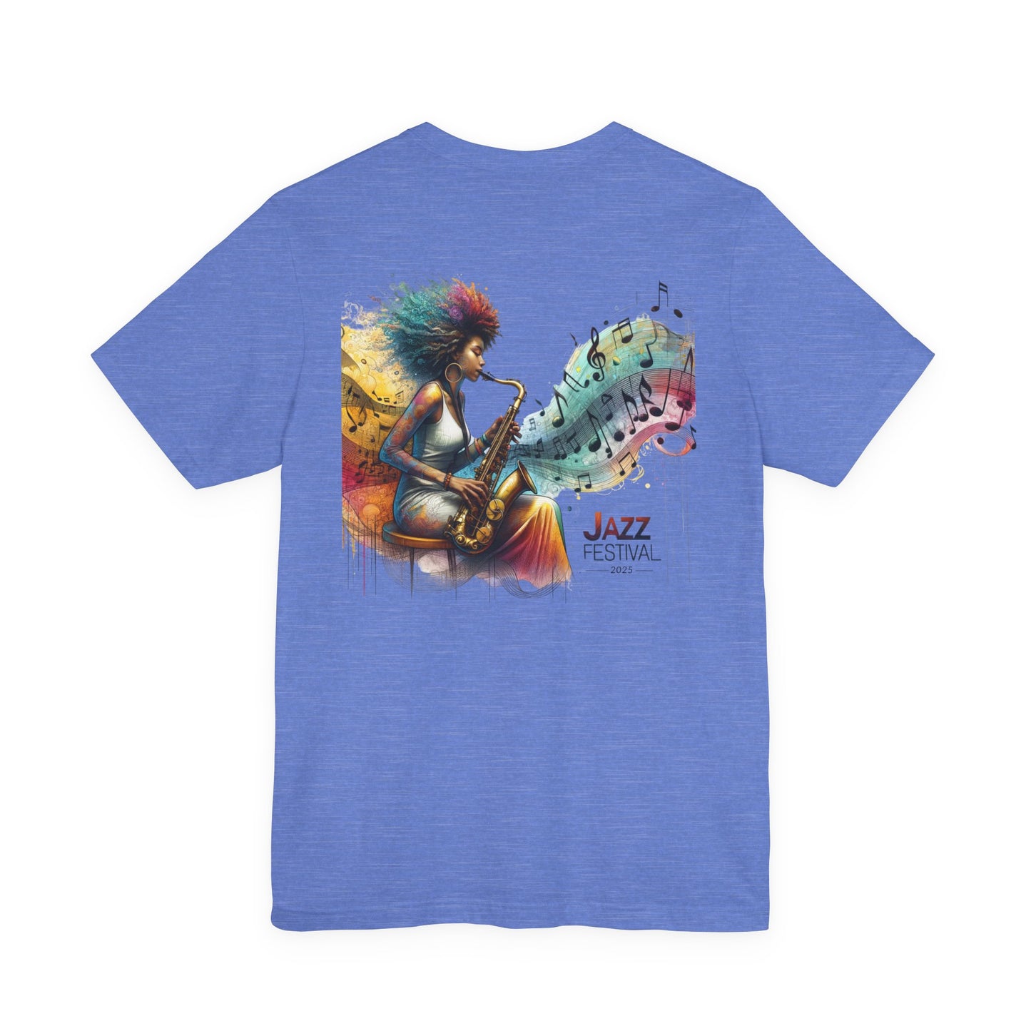 "Saxy Lady" Jazz Festival 2025 - Short Sleeve Tee - Both Sides Printed