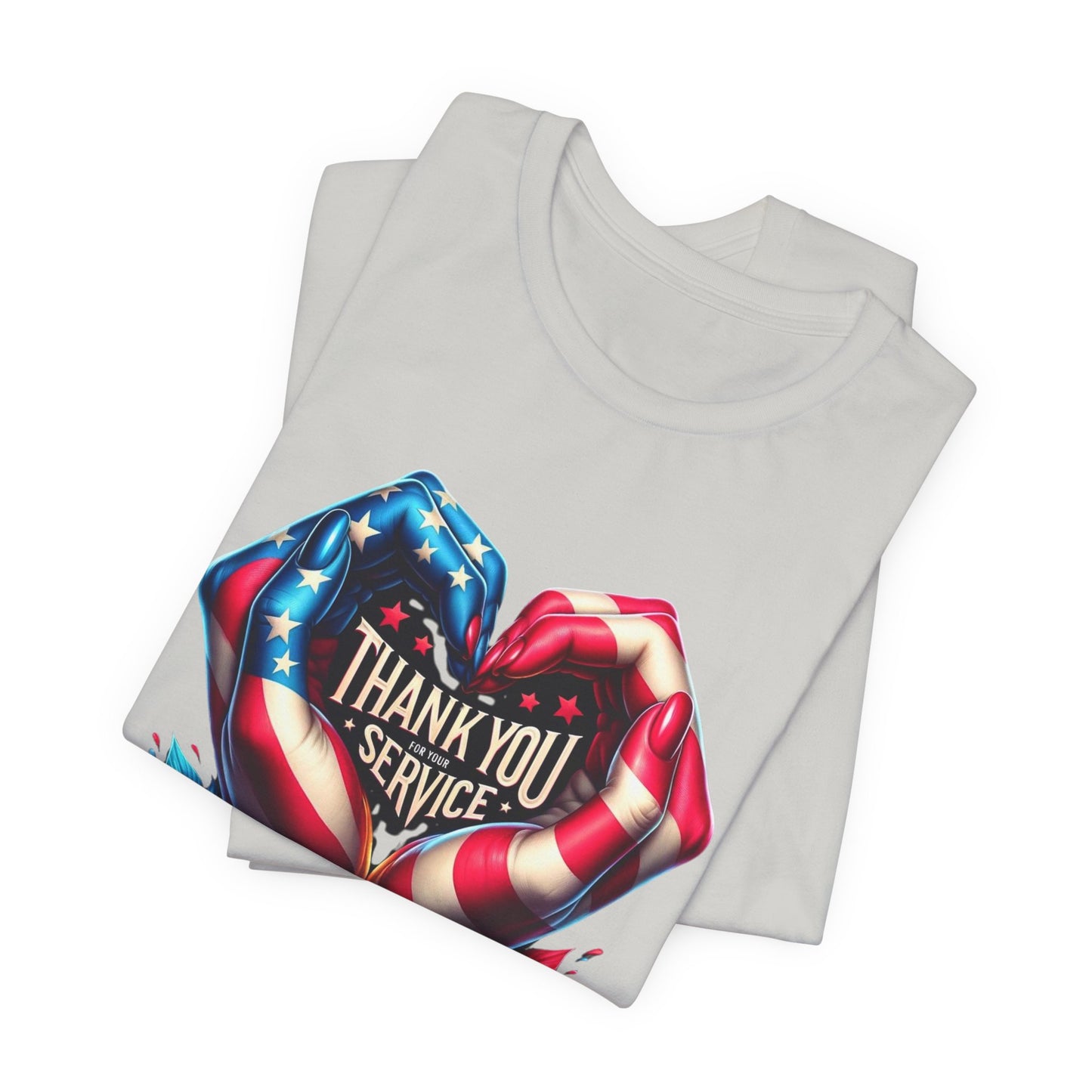 "Thank You For Your Service" - Both Sides Printed - Short Sleeve Tee