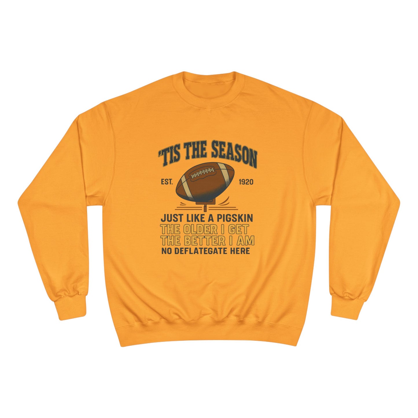 Champion Sweatshirt - 'TIS THE SEASON - Football Lover's Cozy Gift, Perfect for Holidays, Tailgating, Sports Fan Apparel, Humorous Sweatshirt