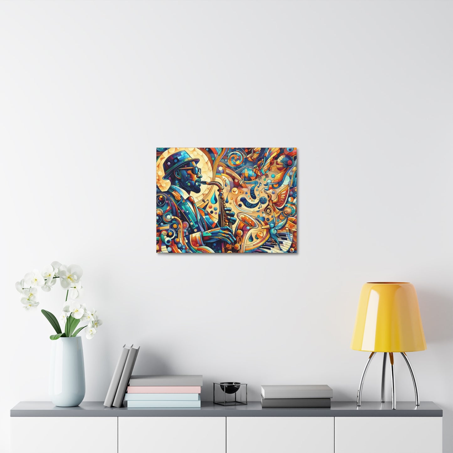 Caught Up In The Moment - Jazz Lover's Wall Art on Stretched Canvas