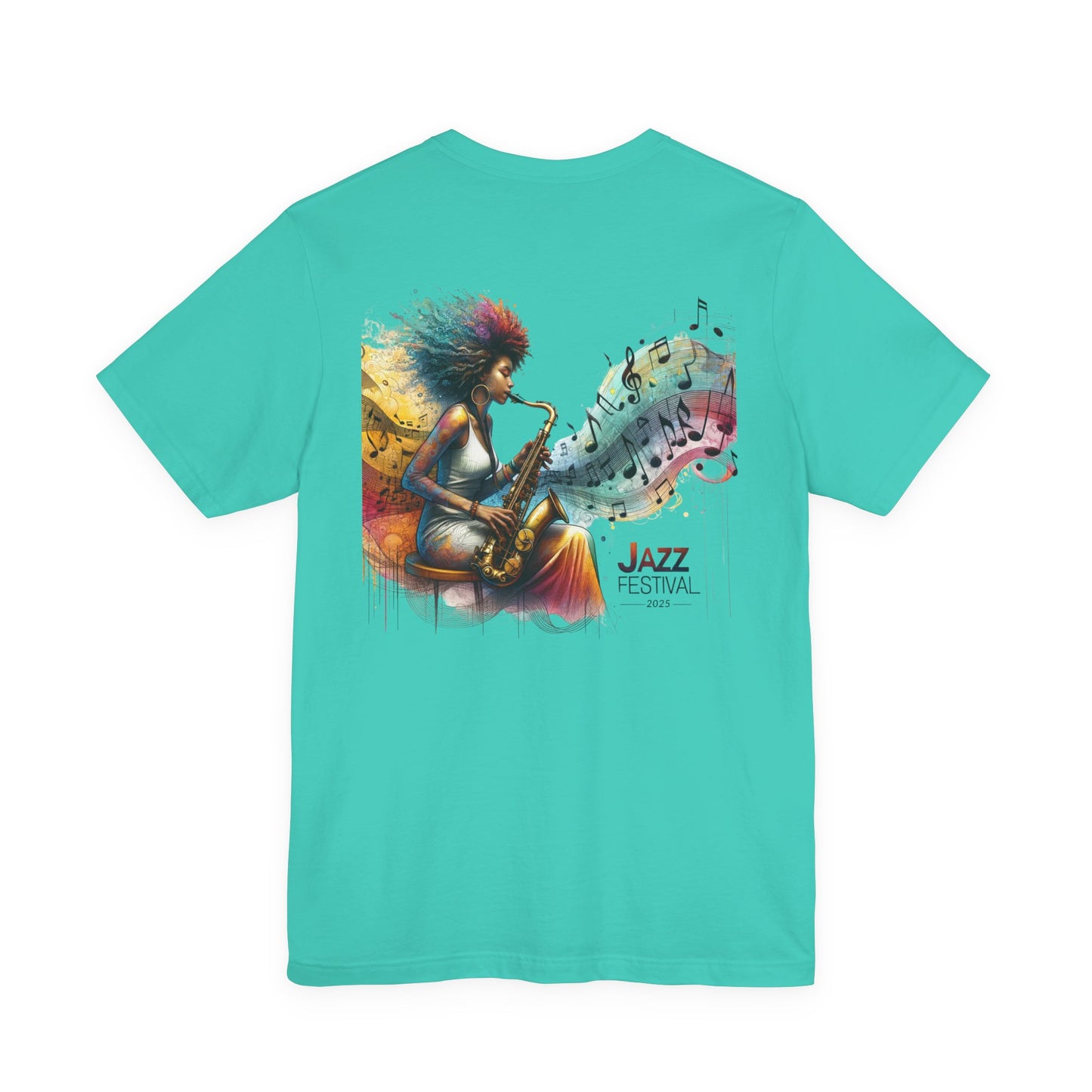 "Saxy Lady" Jazz Festival 2025 - Short Sleeve Tee - Both Sides Printed
