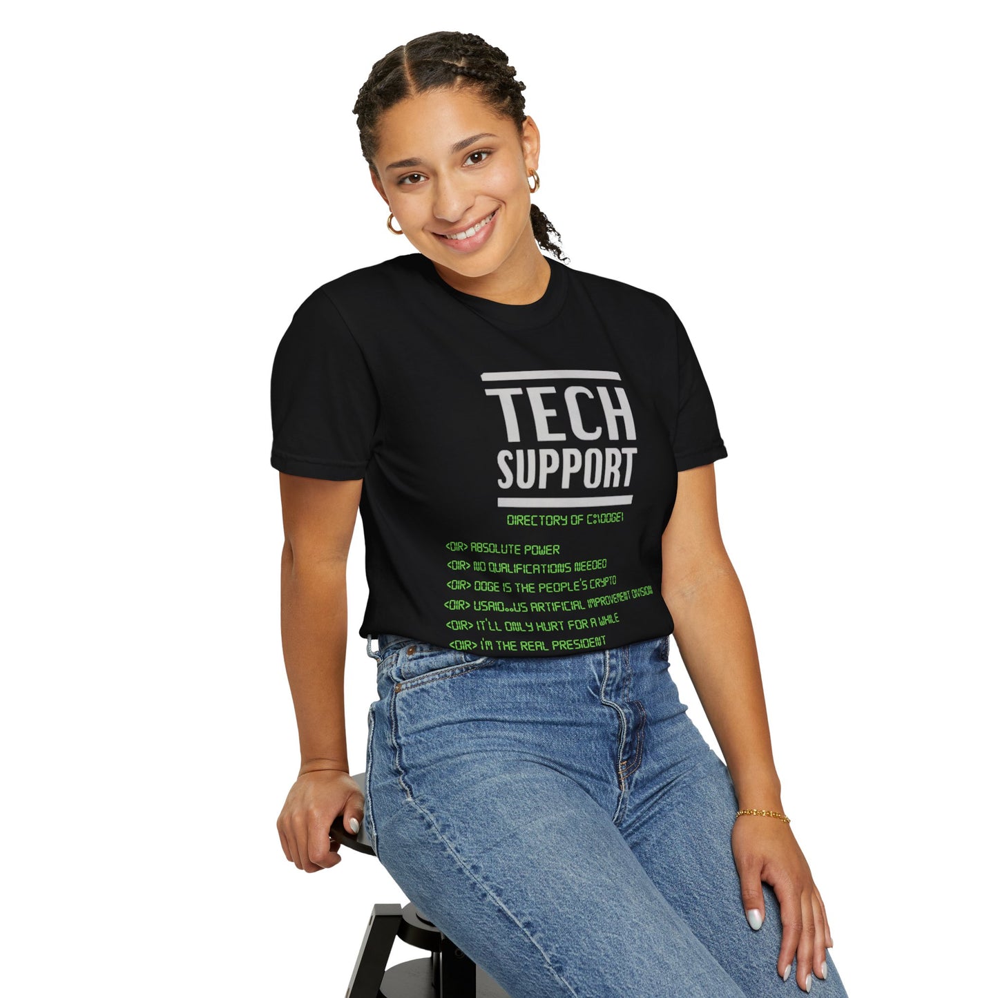 Tech Support Unisex Garment-Dyed T-shirt - Hilarious IT Humor Tee