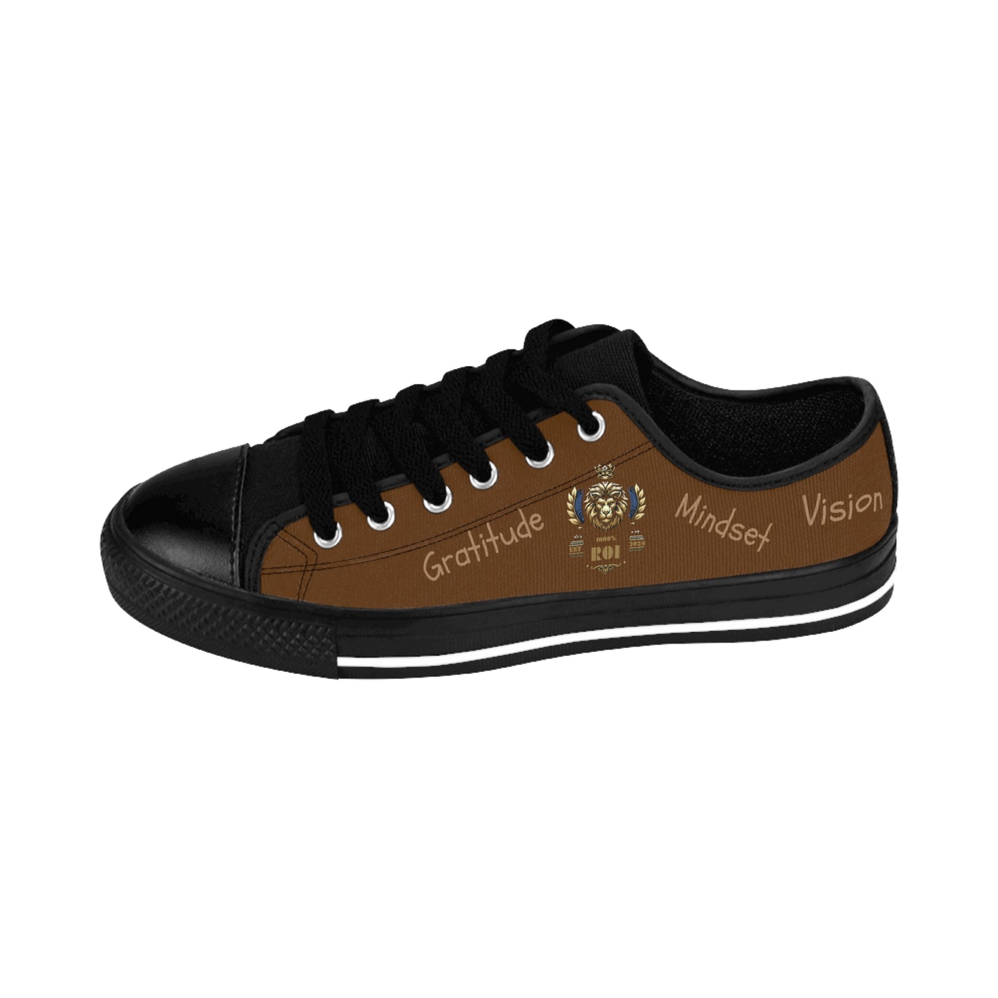 1000%ROI Motivational Men's Sneakers In Brown