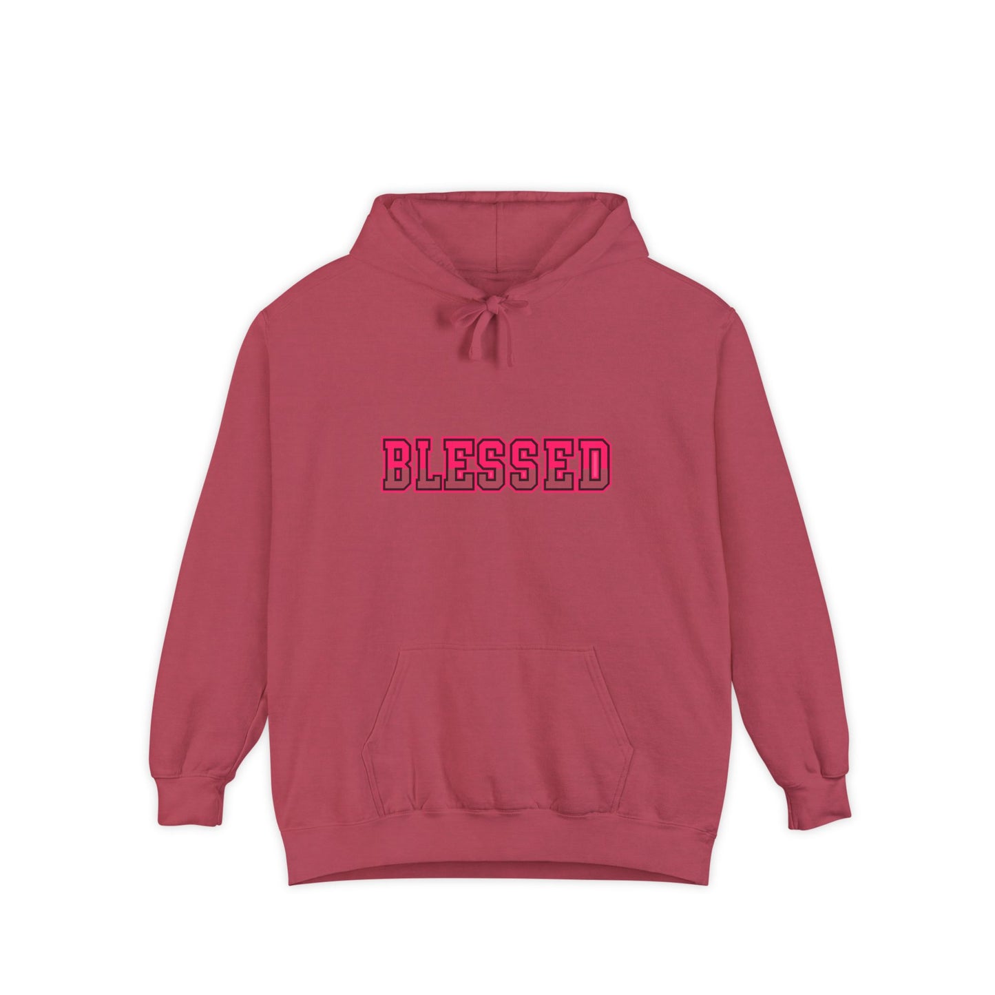 "Blessed" Unisex Garment-Dyed Hoodie | Cozy Gift for Spiritual Souls, Faith Sweatshirt, Everyday Comfort Wear