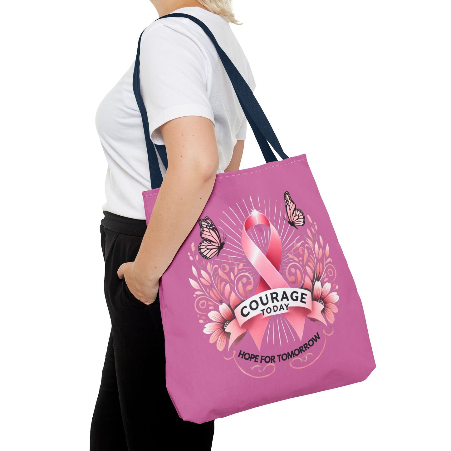 Courage Today... Breast Cancer Awareness Tote Bag