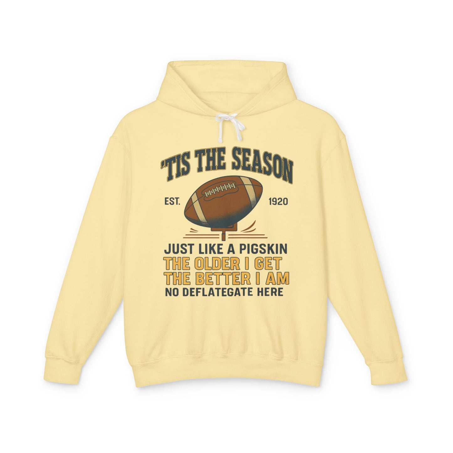 "'TIS THE SEASON" Funny Football Hoodie, Unisex Hoodie, Lightweight Hoodie, Gifts for Men, Holiday Apparel