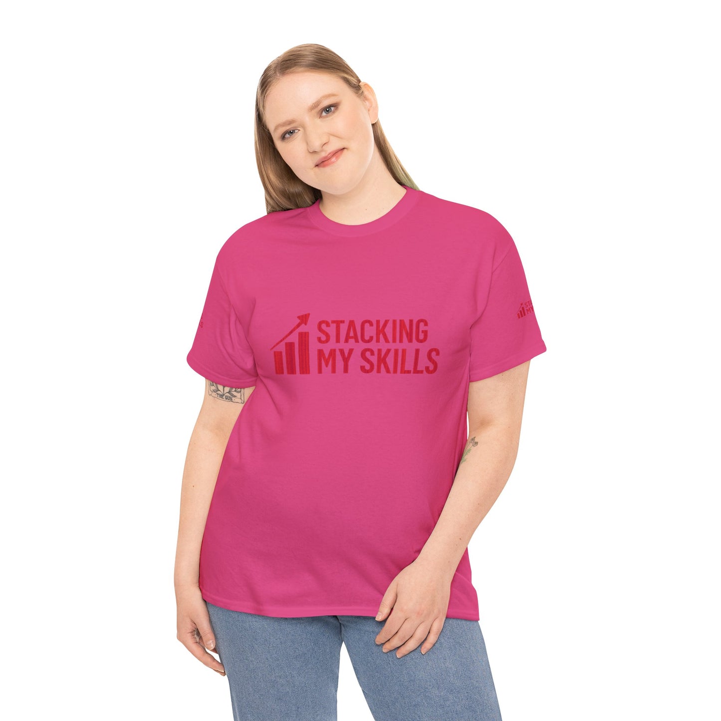 "Stacking My Skills" for Personal Growth, Motivational Tee