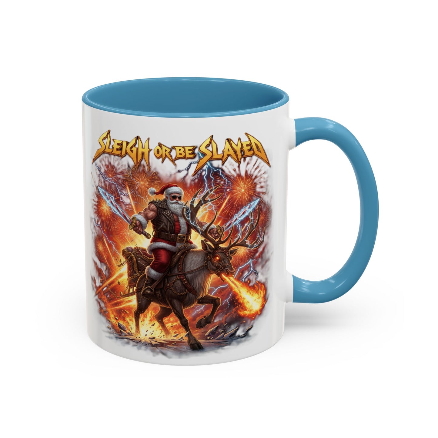 "Sleigh or Be Slayed" Mug | Ceramic Coffee Cup | Holiday Mug