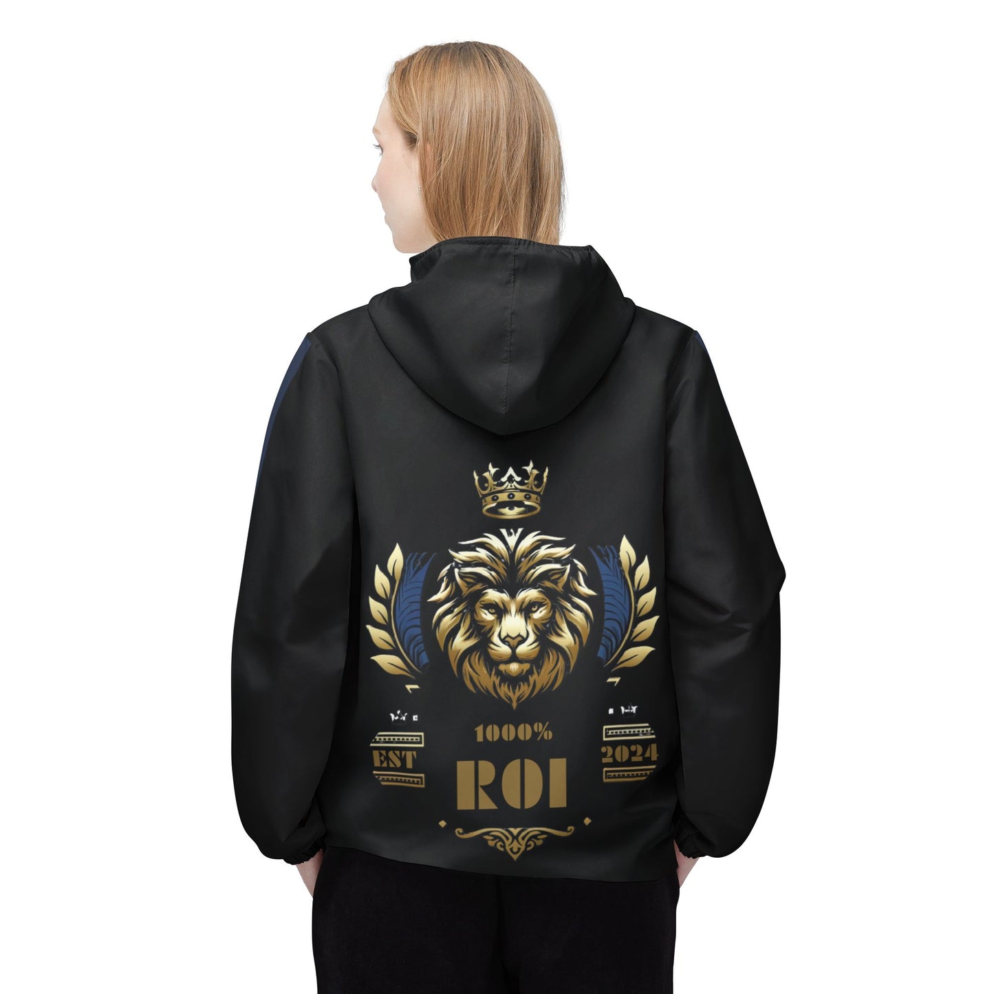 1000%ROI Windbreaker Jacket - Black - Level Up Flag