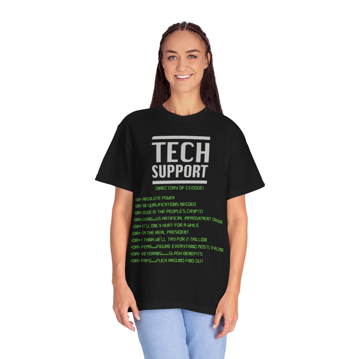 Tech Support (FAFO) Unisex Garment-Dyed T-shirt - Hilarious IT Humor Tee