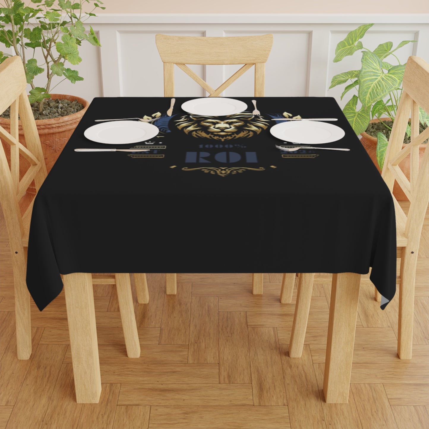 Regal Lion Tablecloth - Luxurious Dining Decor, Perfect for Home Gatherings, Party Decor, Animal Lovers, Unique Gift