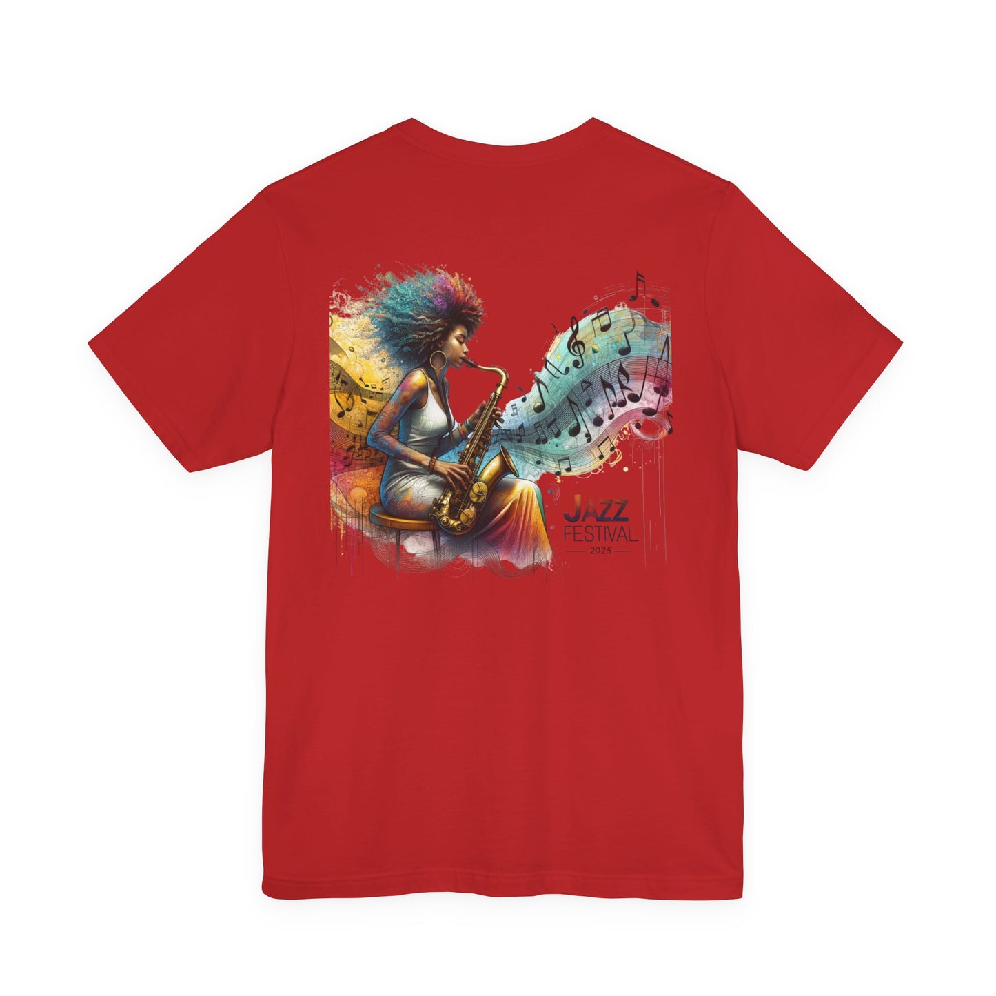 "Saxy Lady" Jazz Festival 2025 - Short Sleeve Tee - Both Sides Printed