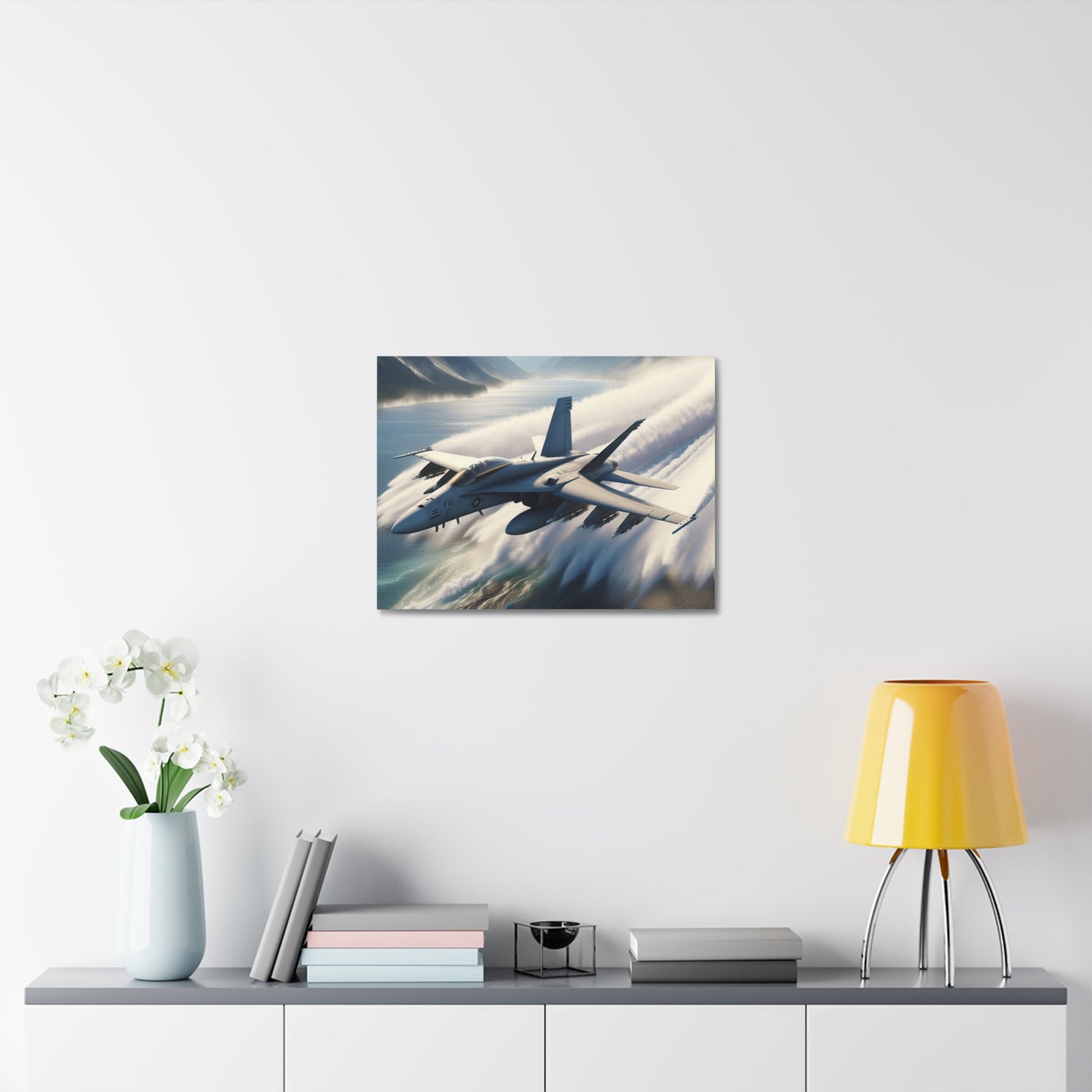 Low and Slow Aircraft Training Flight on Stretched Canvas