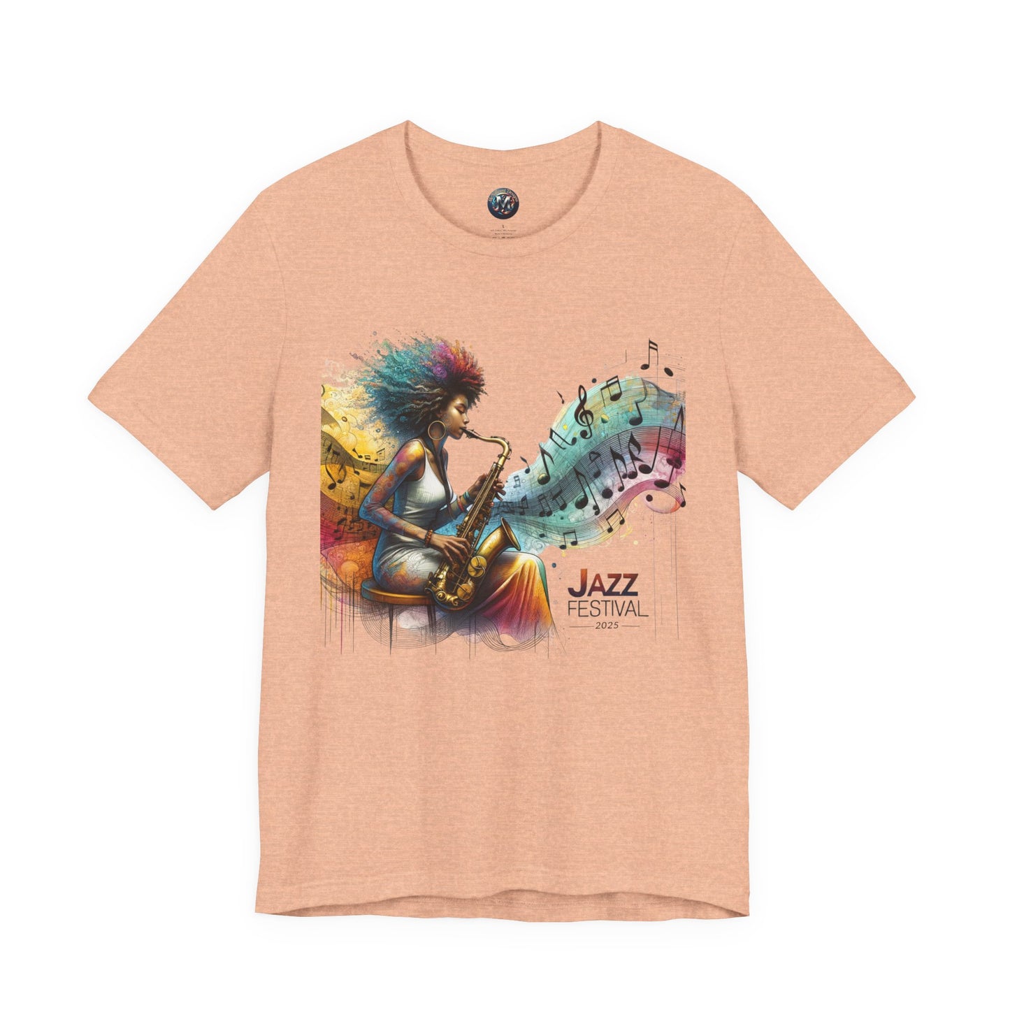 "Saxy Lady" Jazz Festival 2025 - Short Sleeve Tee - Both Sides Printed