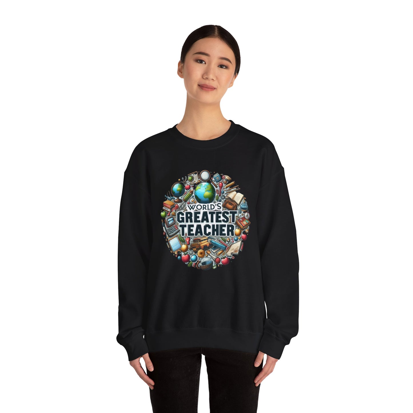 World's Greatest Teacher - Unisex Heavy Blend™ Crewneck Sweatshirt (G3)