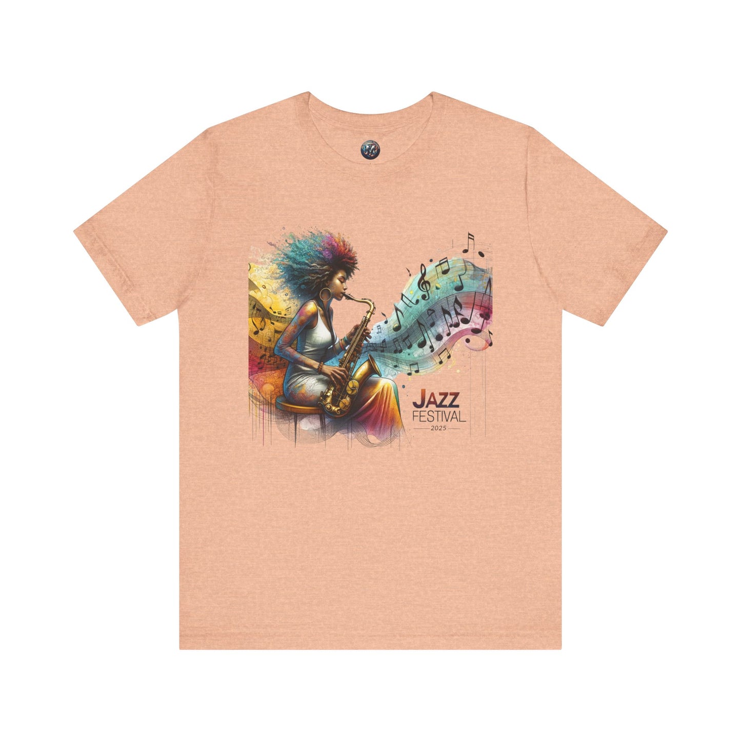 "Saxy Lady" Jazz Festival 2025 - Short Sleeve Tee - Both Sides Printed