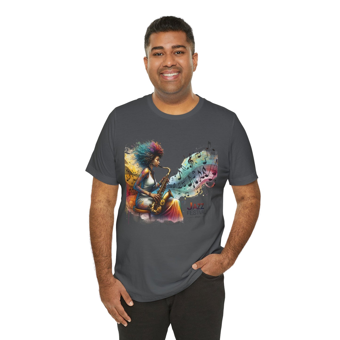 "Saxy Lady" Jazz Festival 2025 - Short Sleeve Tee - Both Sides Printed